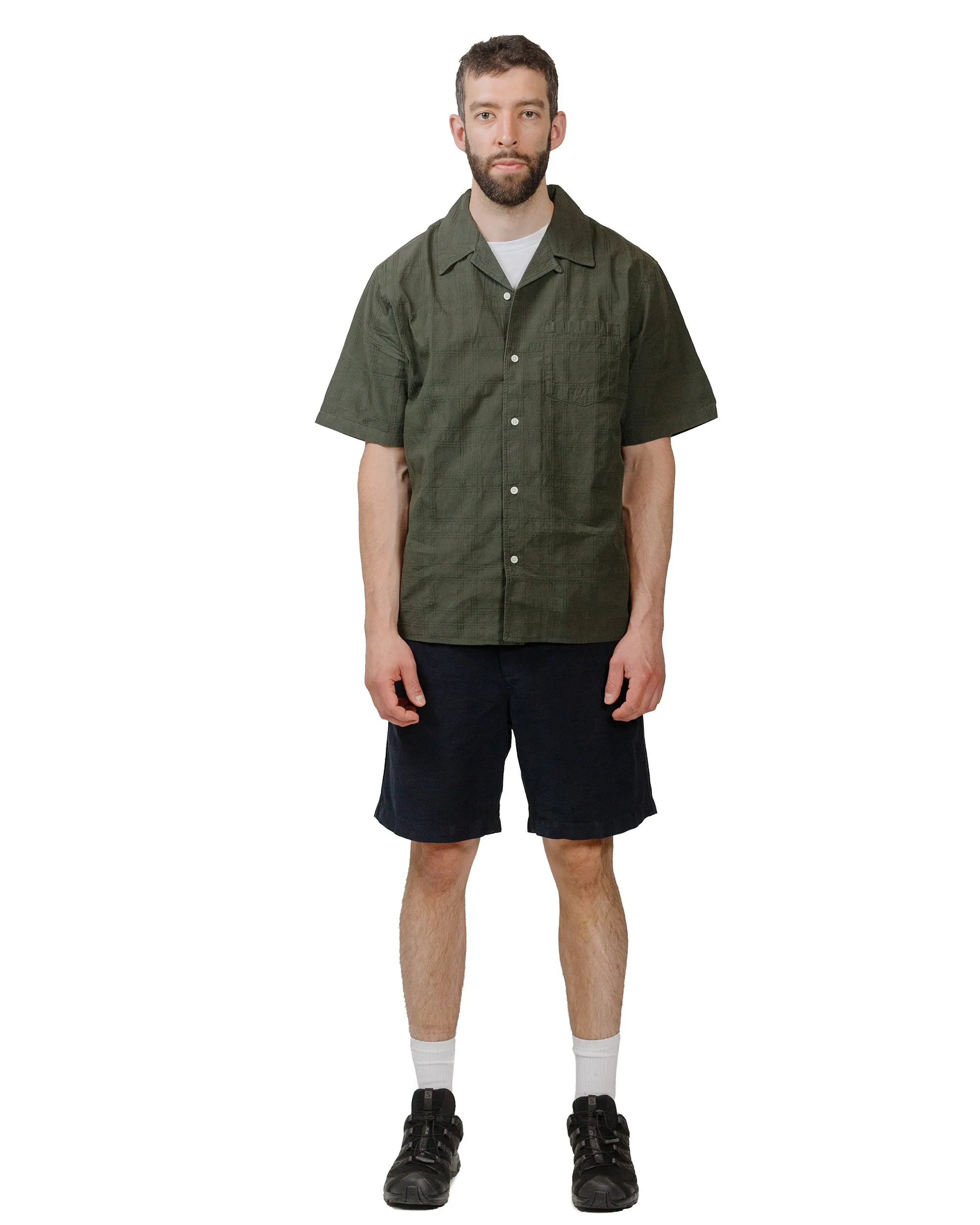 Norse Projects Carsten Relaxed Dobby Check Shirt Spruce Green sold by Lost & Found product image thumbnail 4