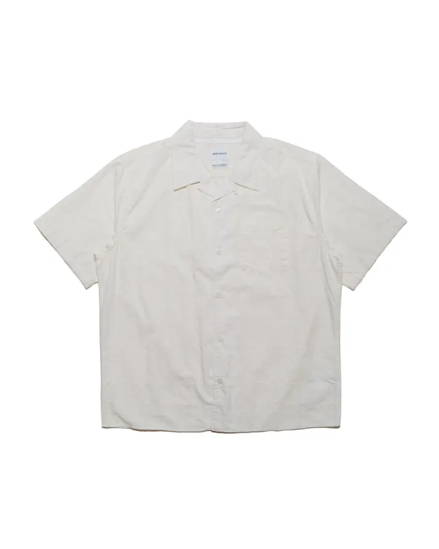 Norse Projects Carsten Relaxed Dobby Check Shirt Ecru sold by Lost & Found