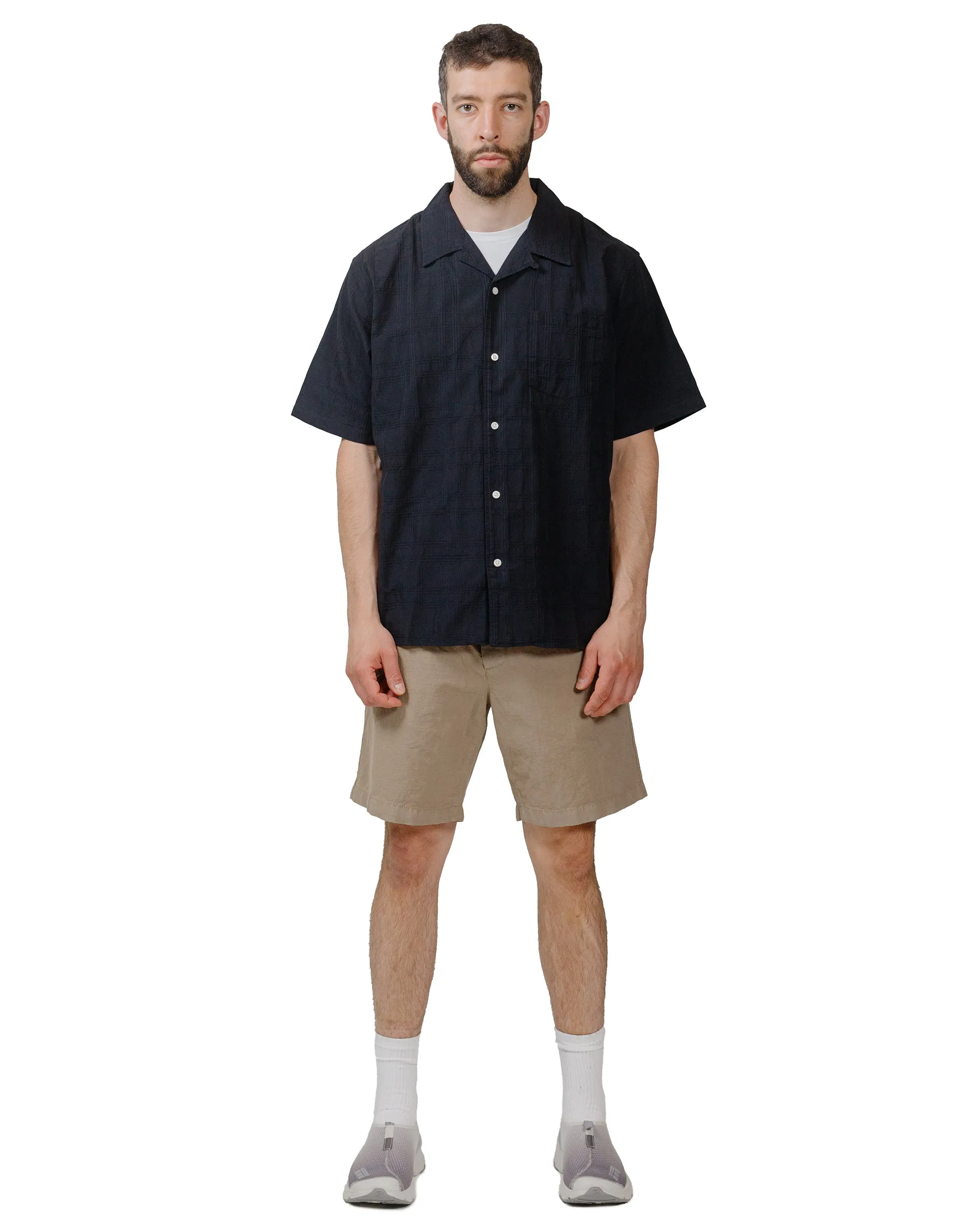 Norse Projects Carsten Relaxed Dobby Check Shirt Dark Navy sold by Lost & Found product image thumbnail 4