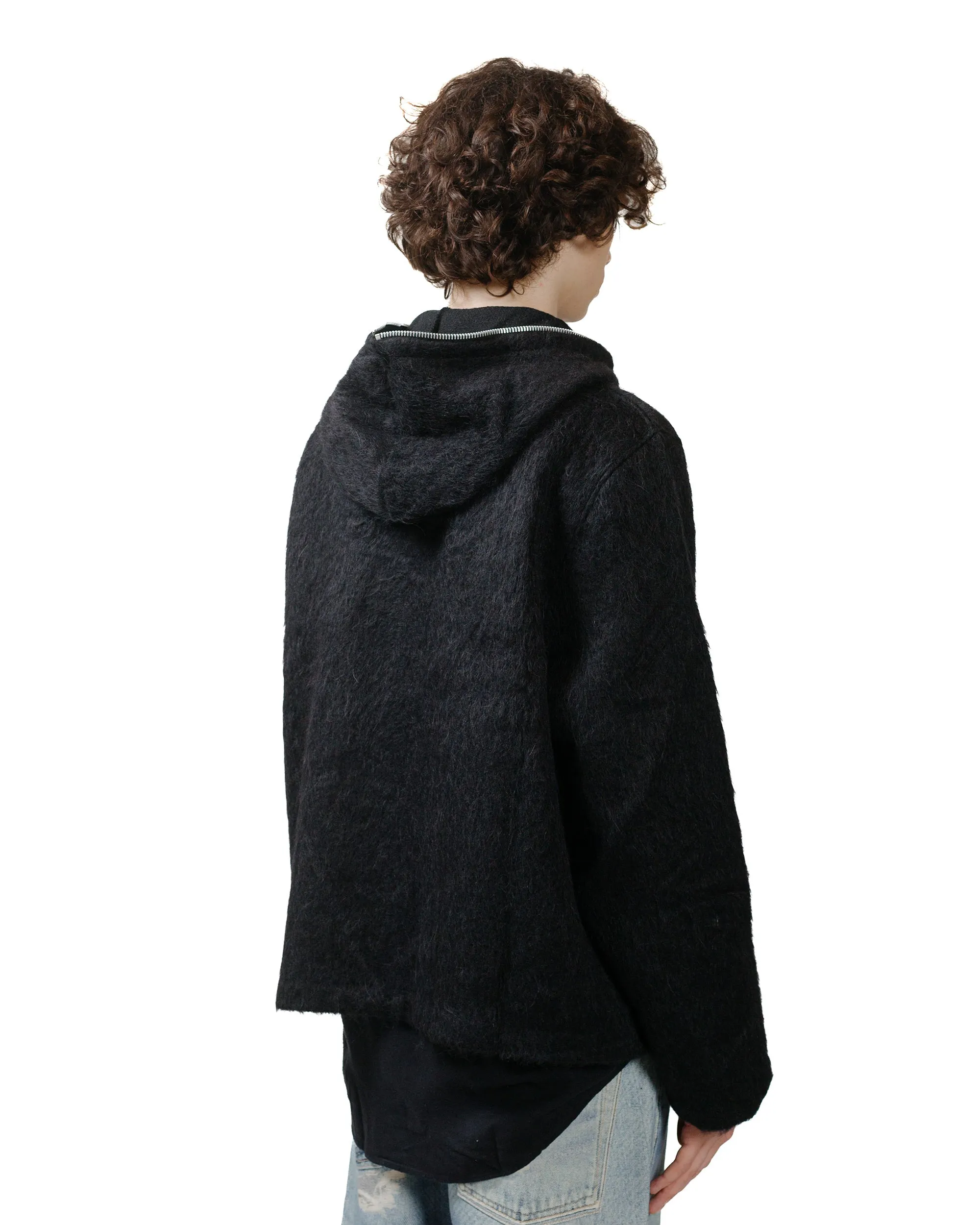 Our Legacy Full Zip Hood Black Hairy Wool sold by Lost & Found product image thumbnail 3