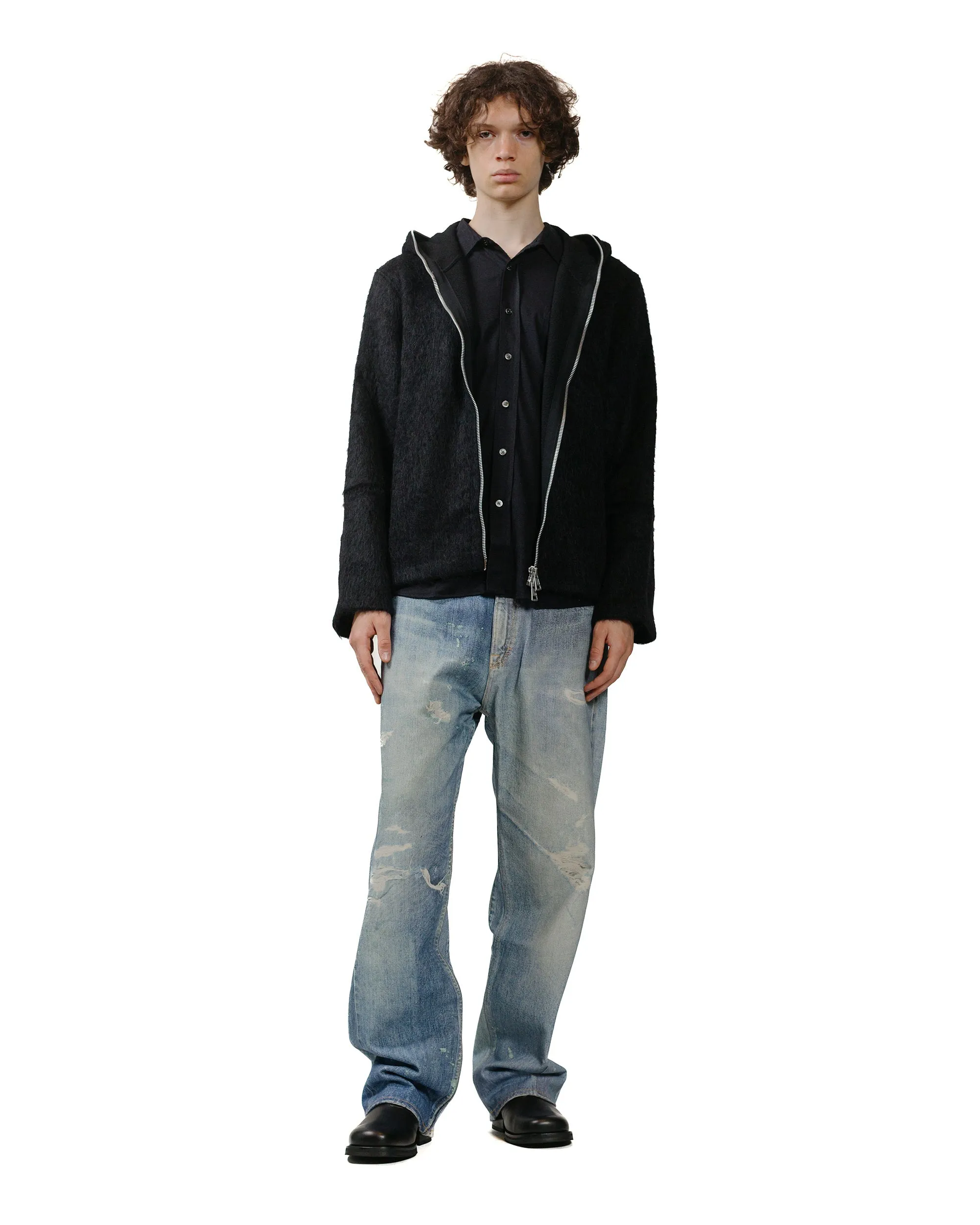 Our Legacy Full Zip Hood Black Hairy Wool sold by Lost & Found product image thumbnail 4