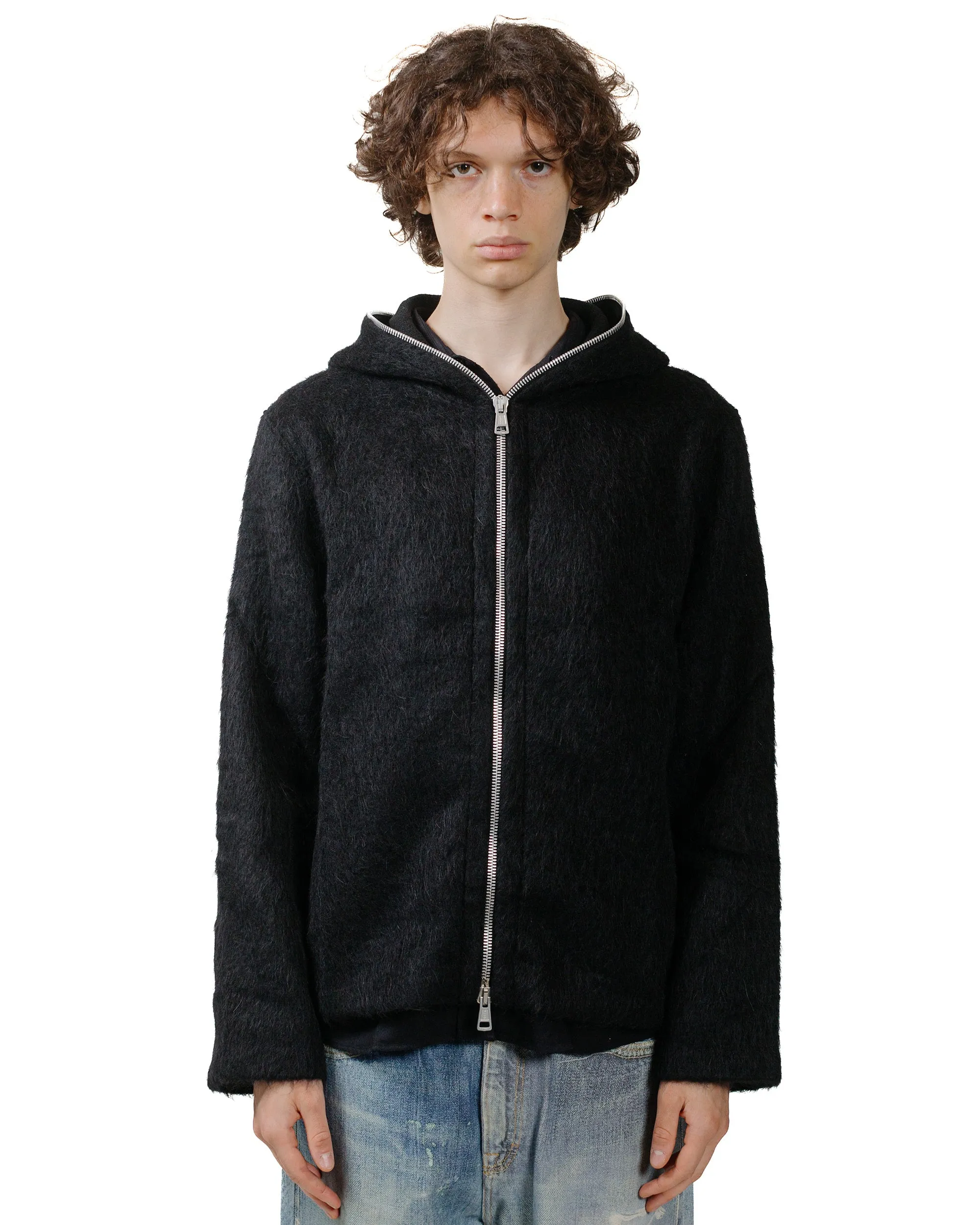 Our Legacy Full Zip Hood Black Hairy Wool sold by Lost & Found product image thumbnail 2