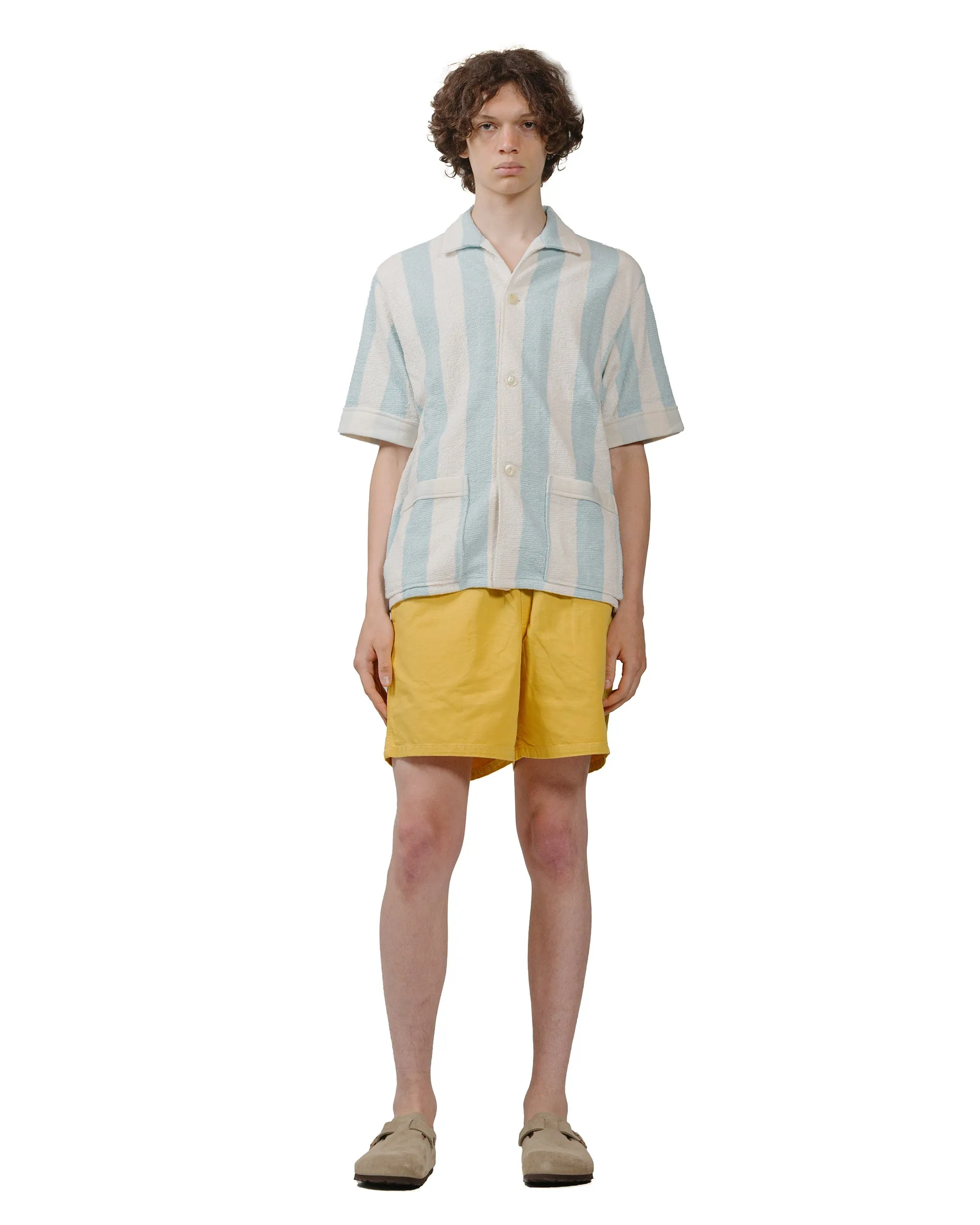 The Real McCoy's MC24015 Stripe Cotton Pile Beach Shirt Light Blue sold by Lost & Found product image thumbnail 4