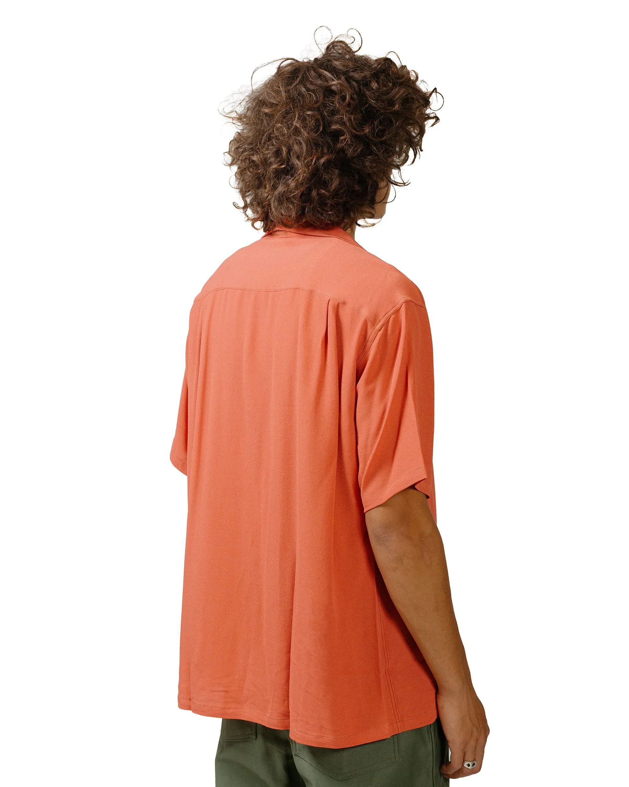 The Real McCoy's MS24008 Silk Rayon Open Collar Shirt Orange sold by Lost & Found product image thumbnail 3