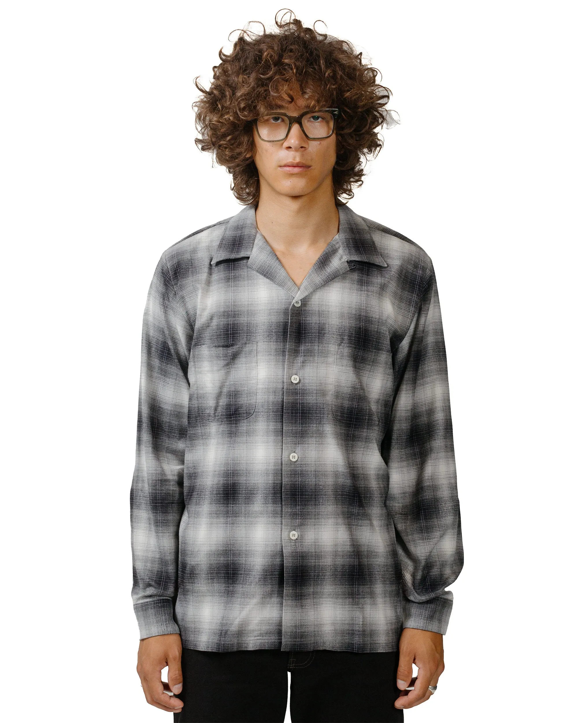 The Real McCoy's MS24006 Ombre Cotton Rayon Open Collar Shirt Gray sold by Lost & Found product image thumbnail 2