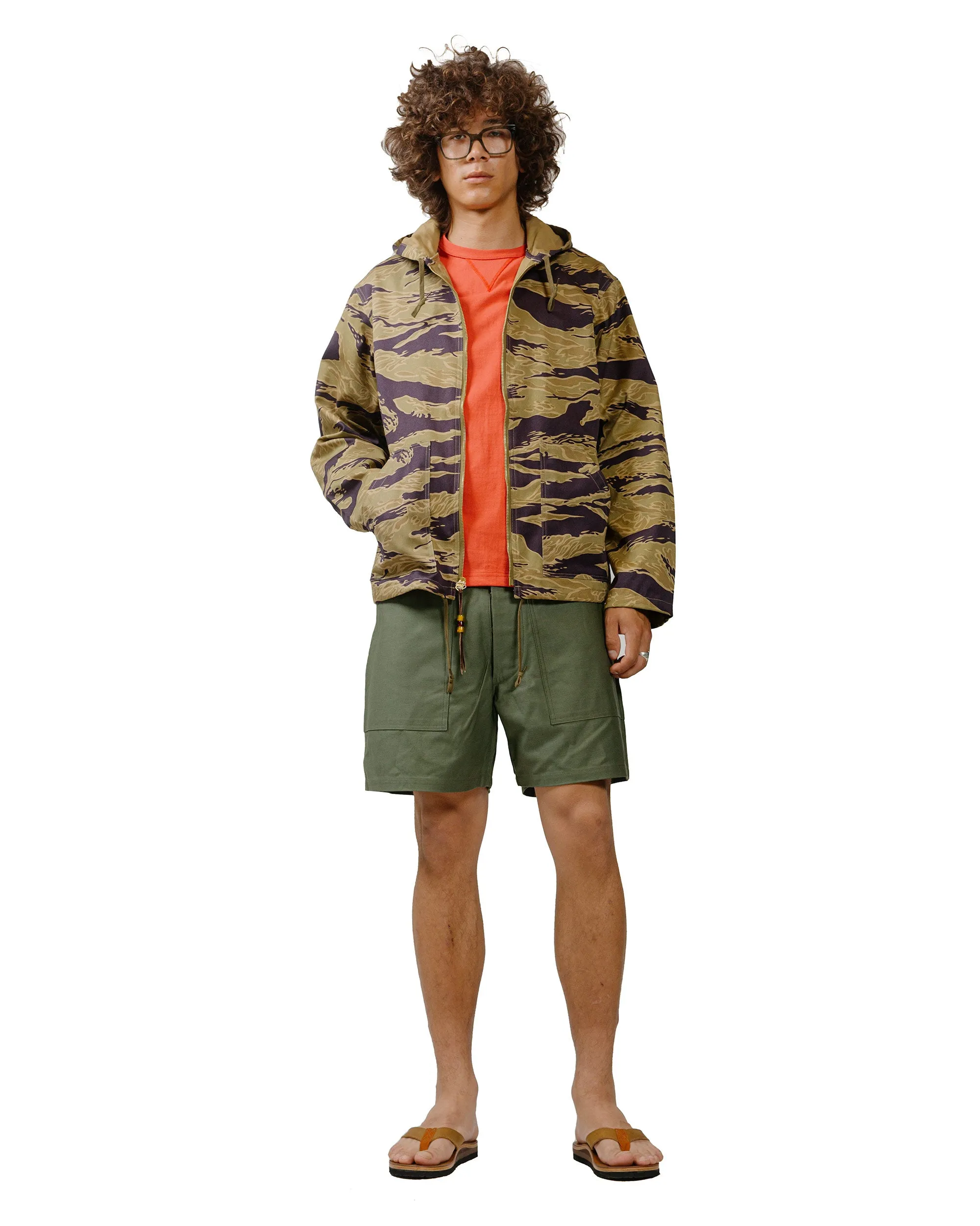 The Real McCoy's MP24004 Utility Shorts / Cotton Sateen Olive sold by Lost & Found product image thumbnail 4
