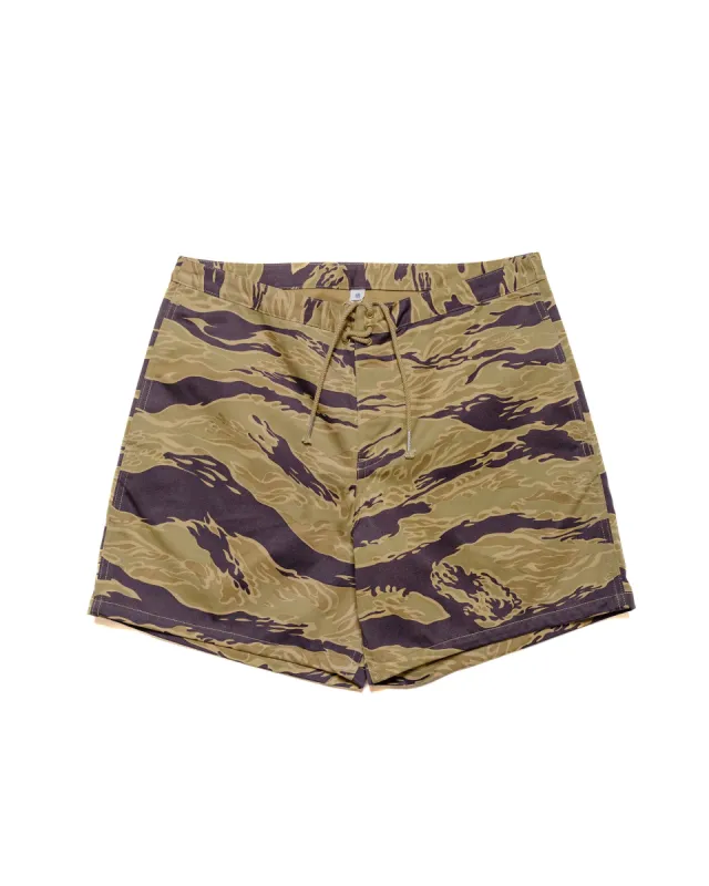 The Real McCoy's MP24002 Tiger Camouflage Swim Shorts / Advisor Khaki sold by Lost & Found