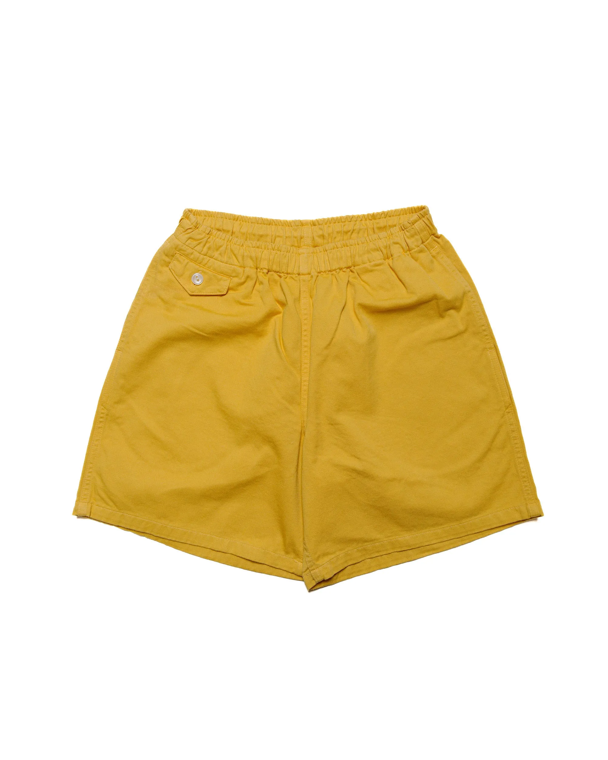 The Real McCoy's MP22015 Cotton Drill Swim Shorts (Over-Dyed) Yellow sold by Lost & Found