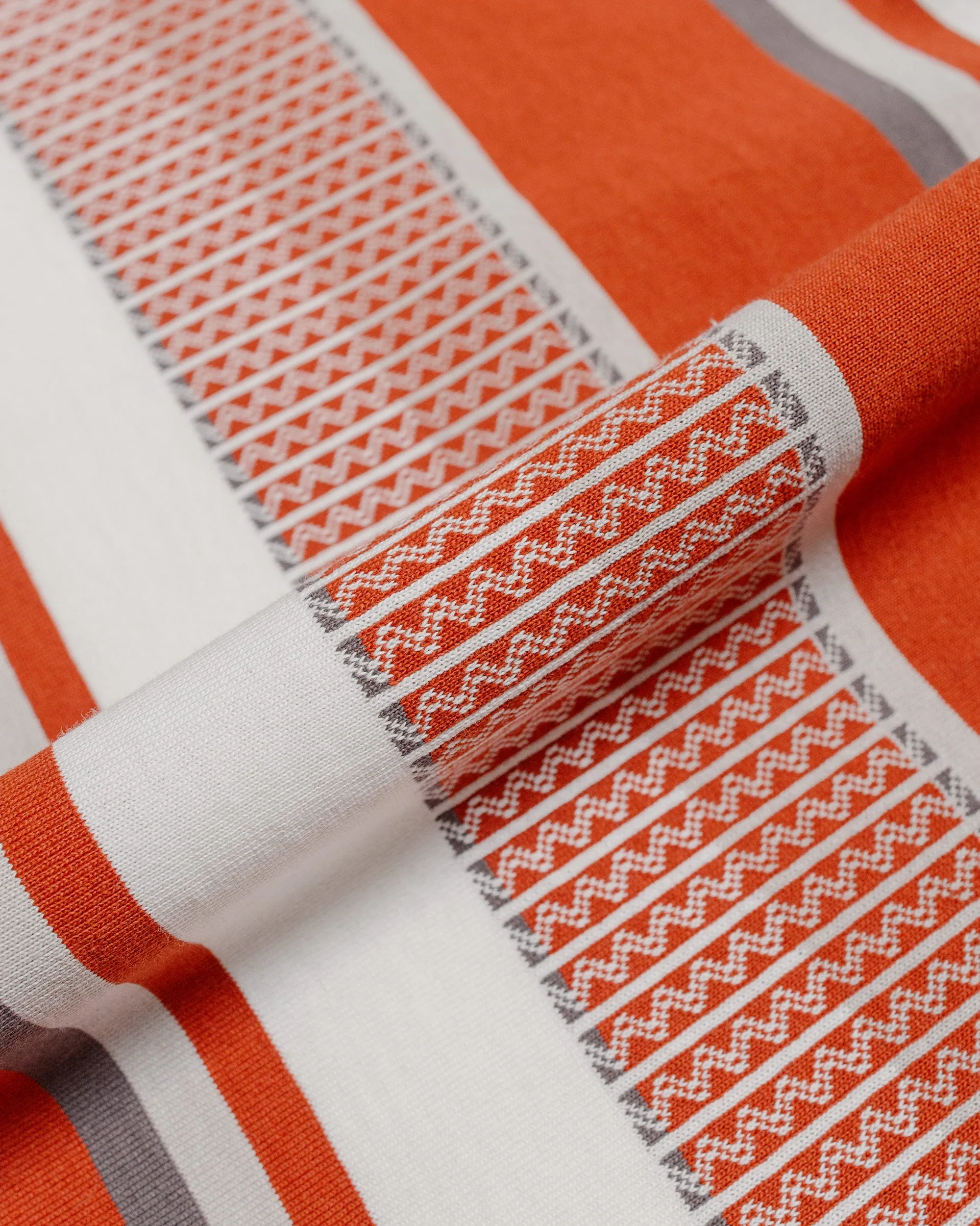 The Real McCoy's MC24017 Jacquard Knit Stripe Tee Red sold by Lost & Found product image thumbnail 5