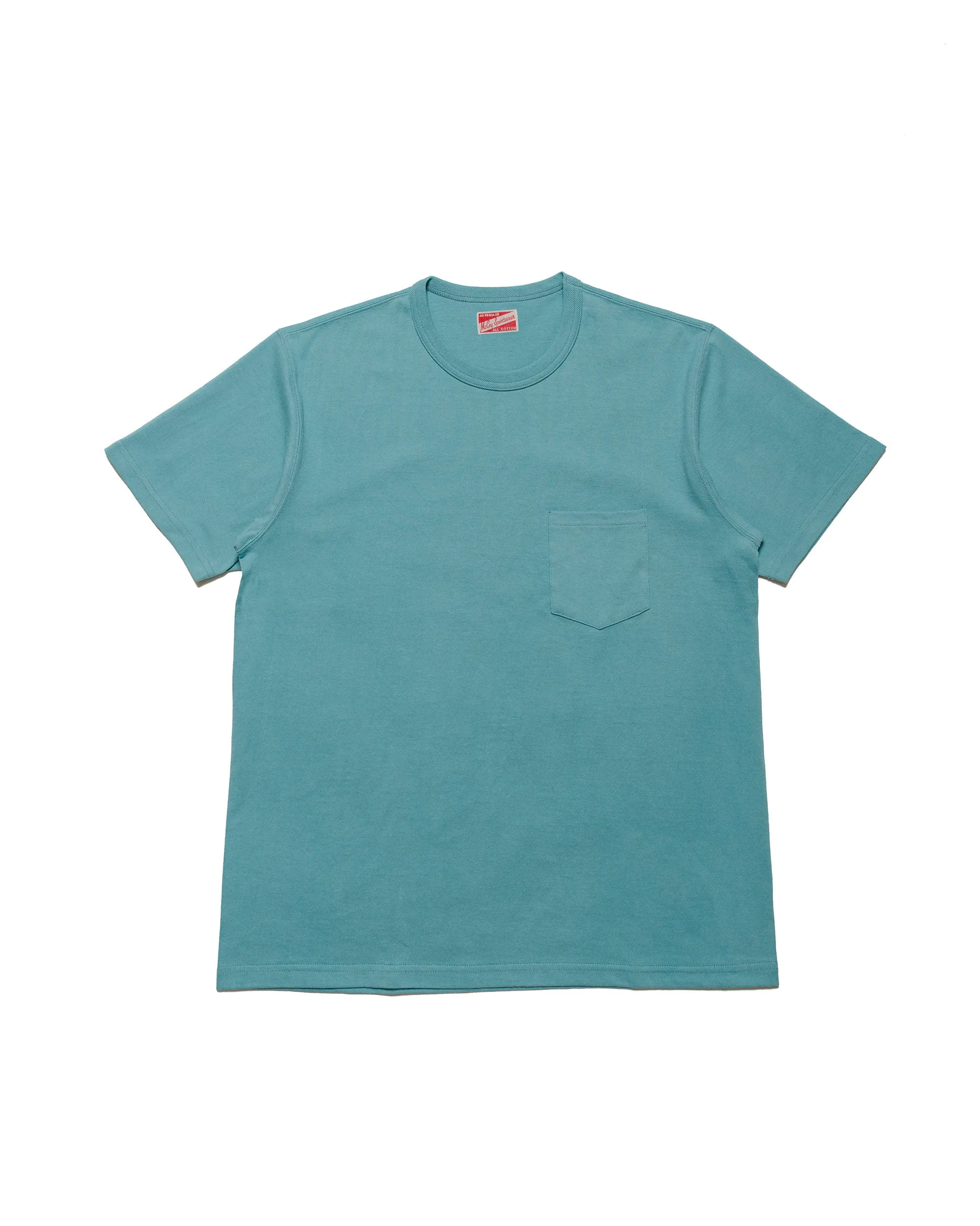 The Real McCoy's MC22006 Pocket Tee Teal sold by Lost & Found