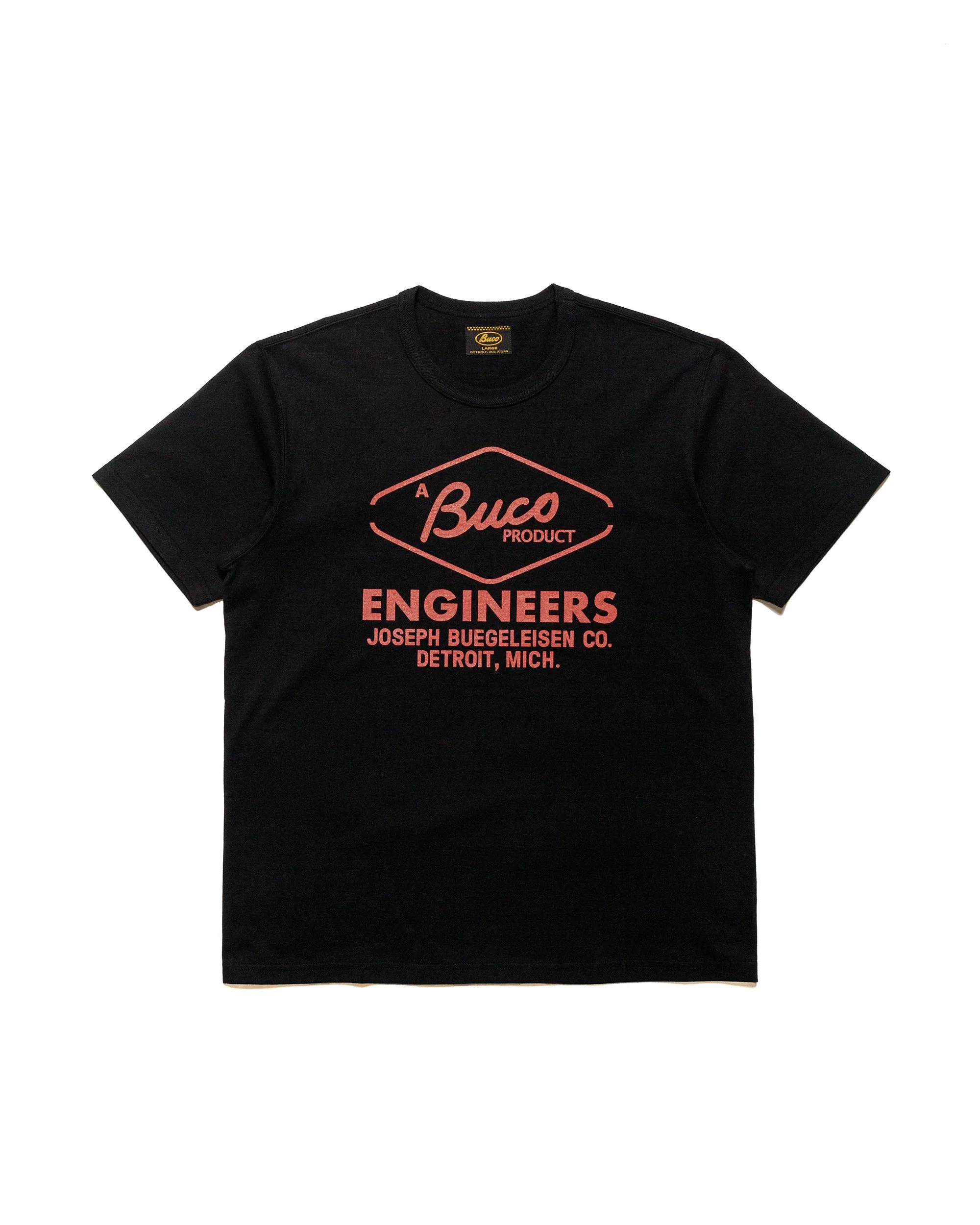The Real McCoy's BC24003 Buco Tee / Engineers Black sold by Lost & Found