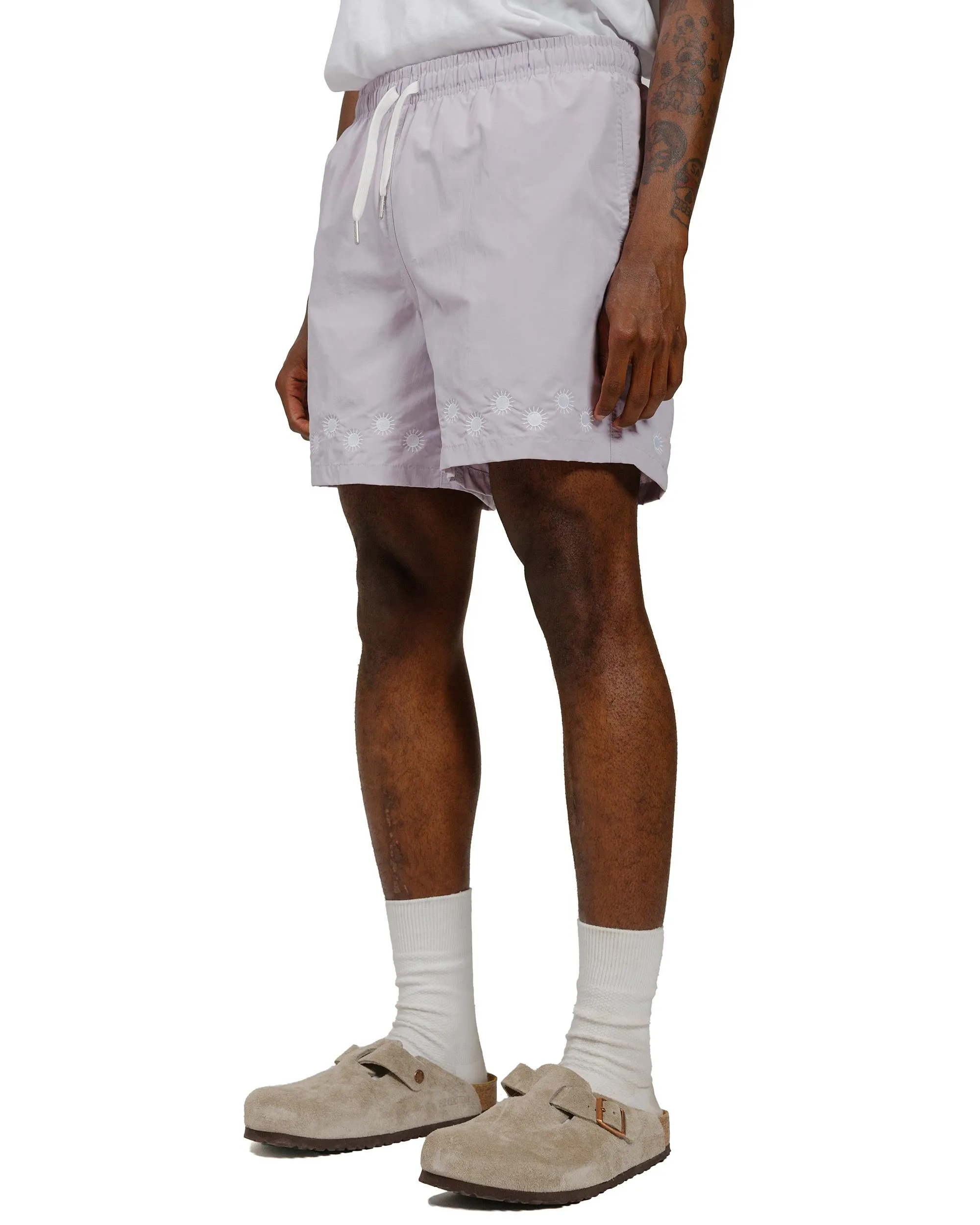 Bather Lavender Embroidered Sun Swim Trunk sold by Lost & Found product image thumbnail 2