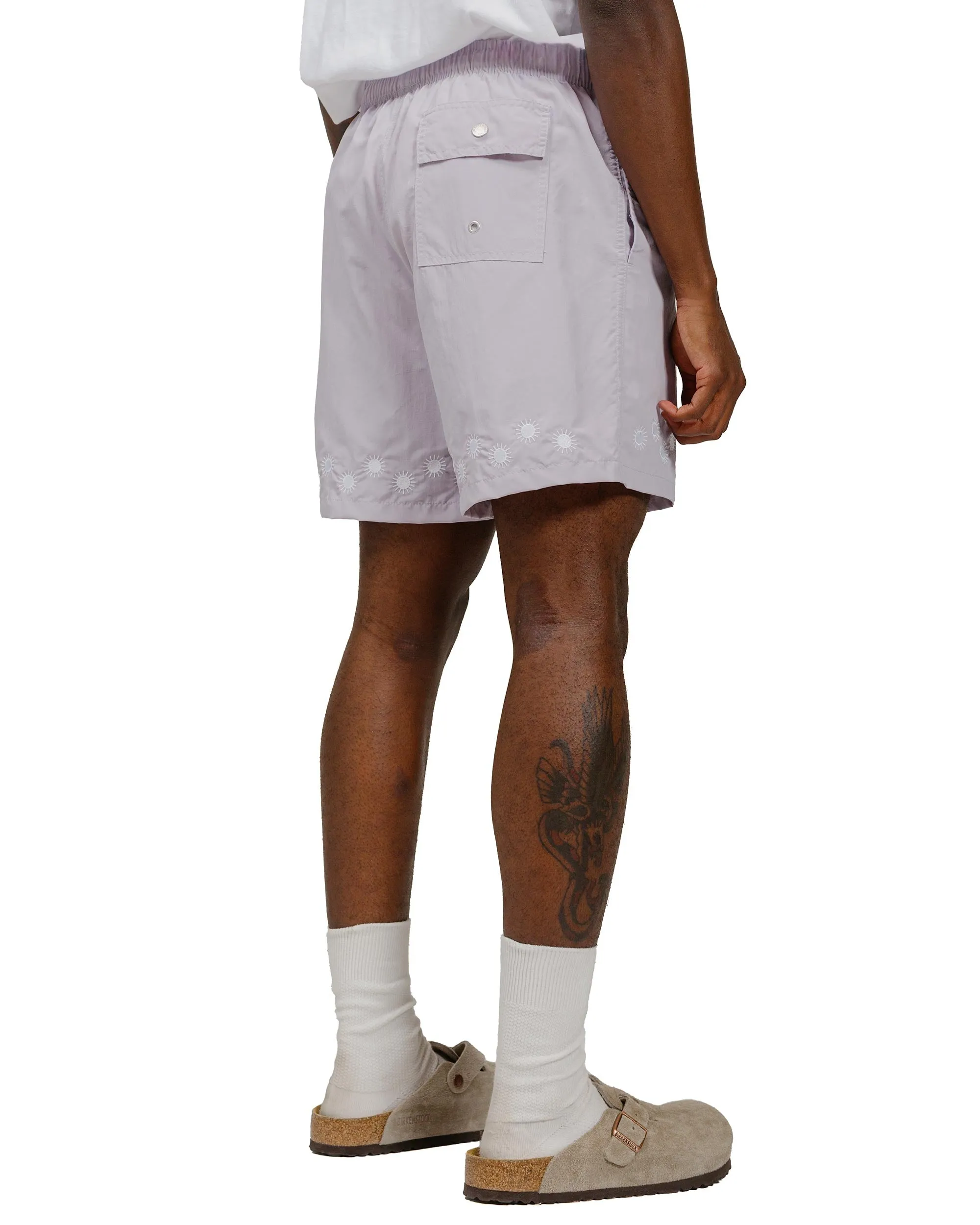 Bather Lavender Embroidered Sun Swim Trunk sold by Lost & Found product image thumbnail 3