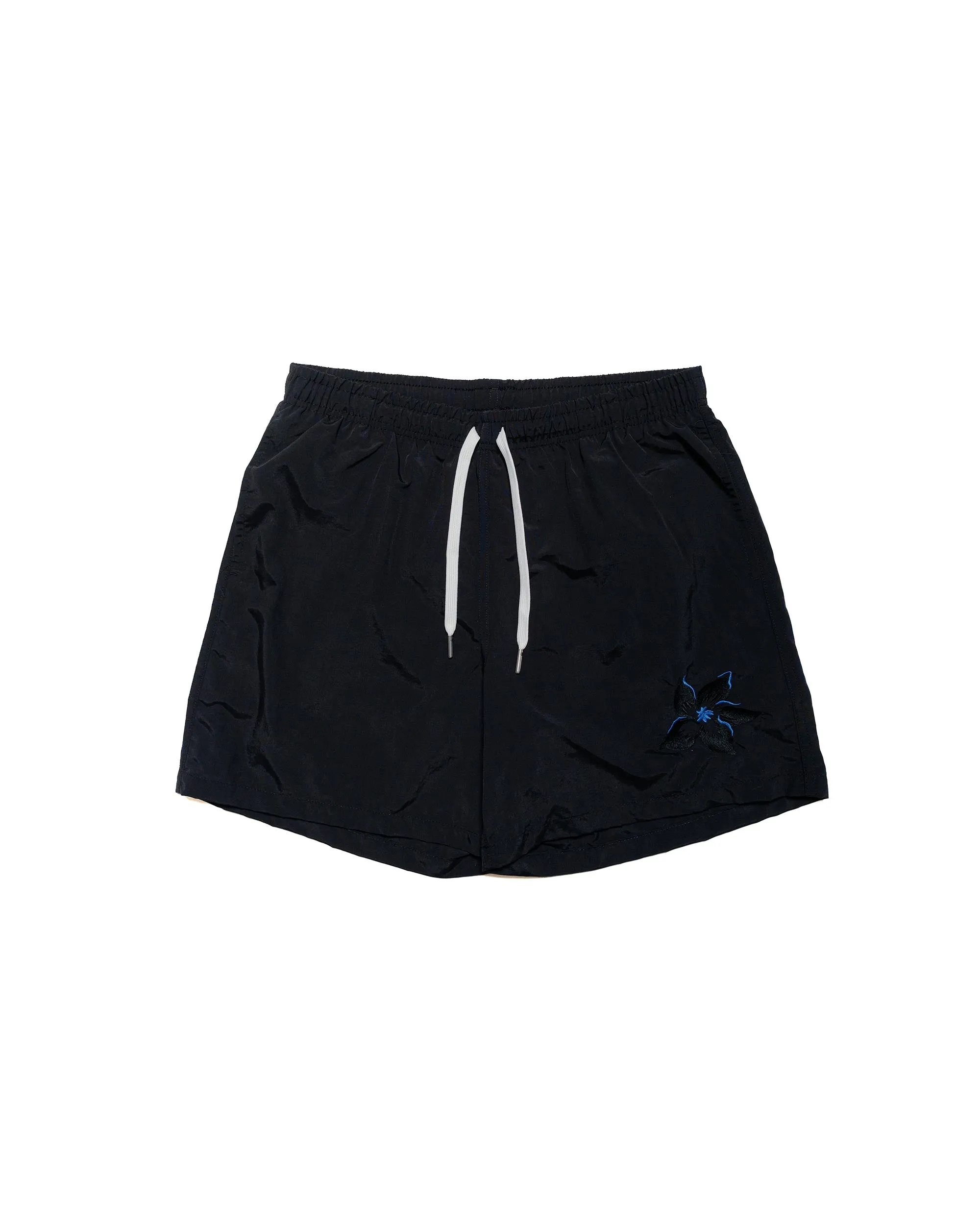 Bather Black Embroidered Lily Swim Trunk sold by Lost & Found