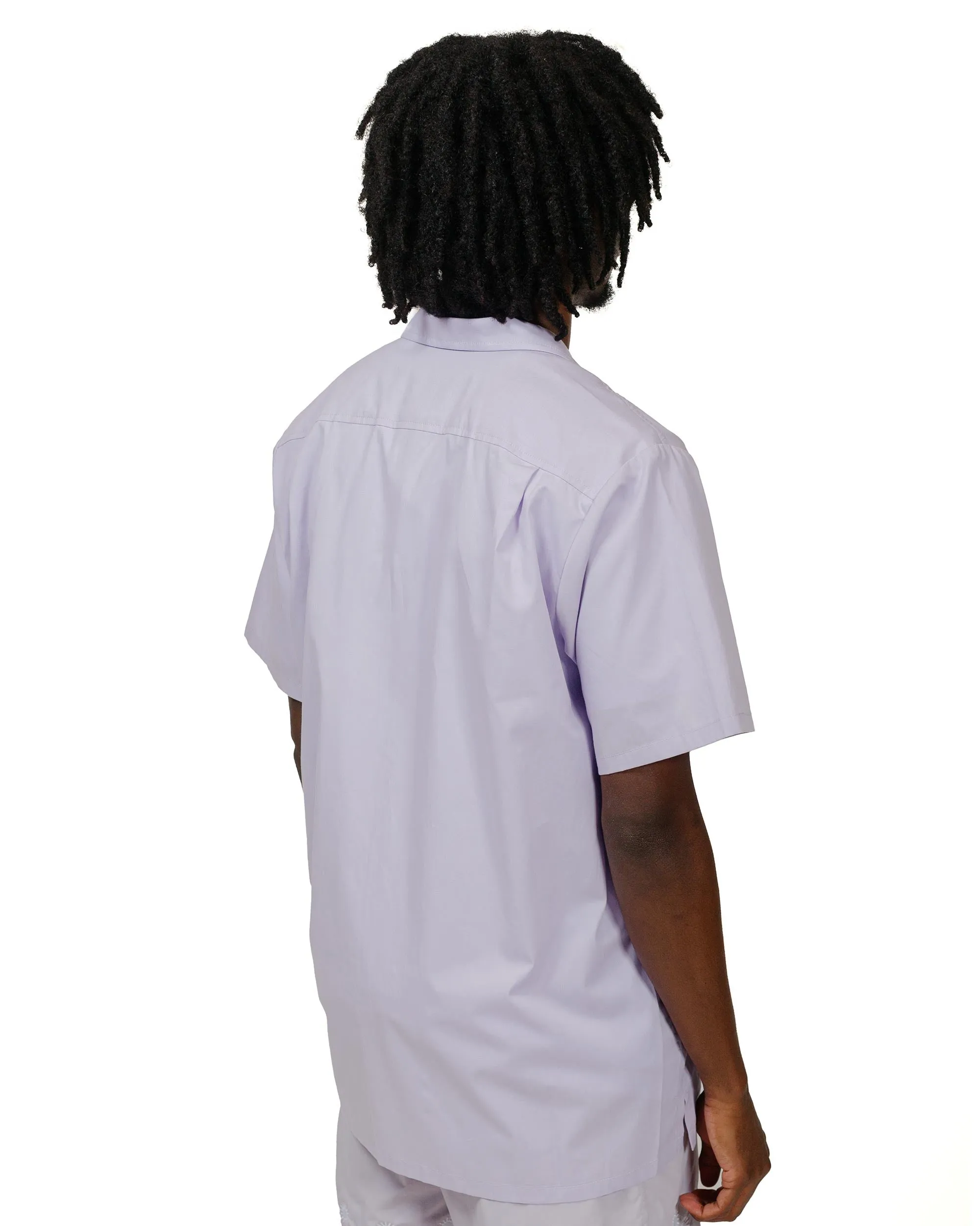 Bather Lavender Embroidered Sun Camp Shirt sold by Lost & Found product image thumbnail 3