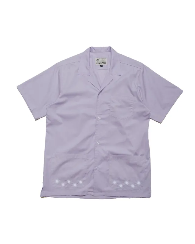 Bather Lavender Embroidered Sun Camp Shirt made by Bather