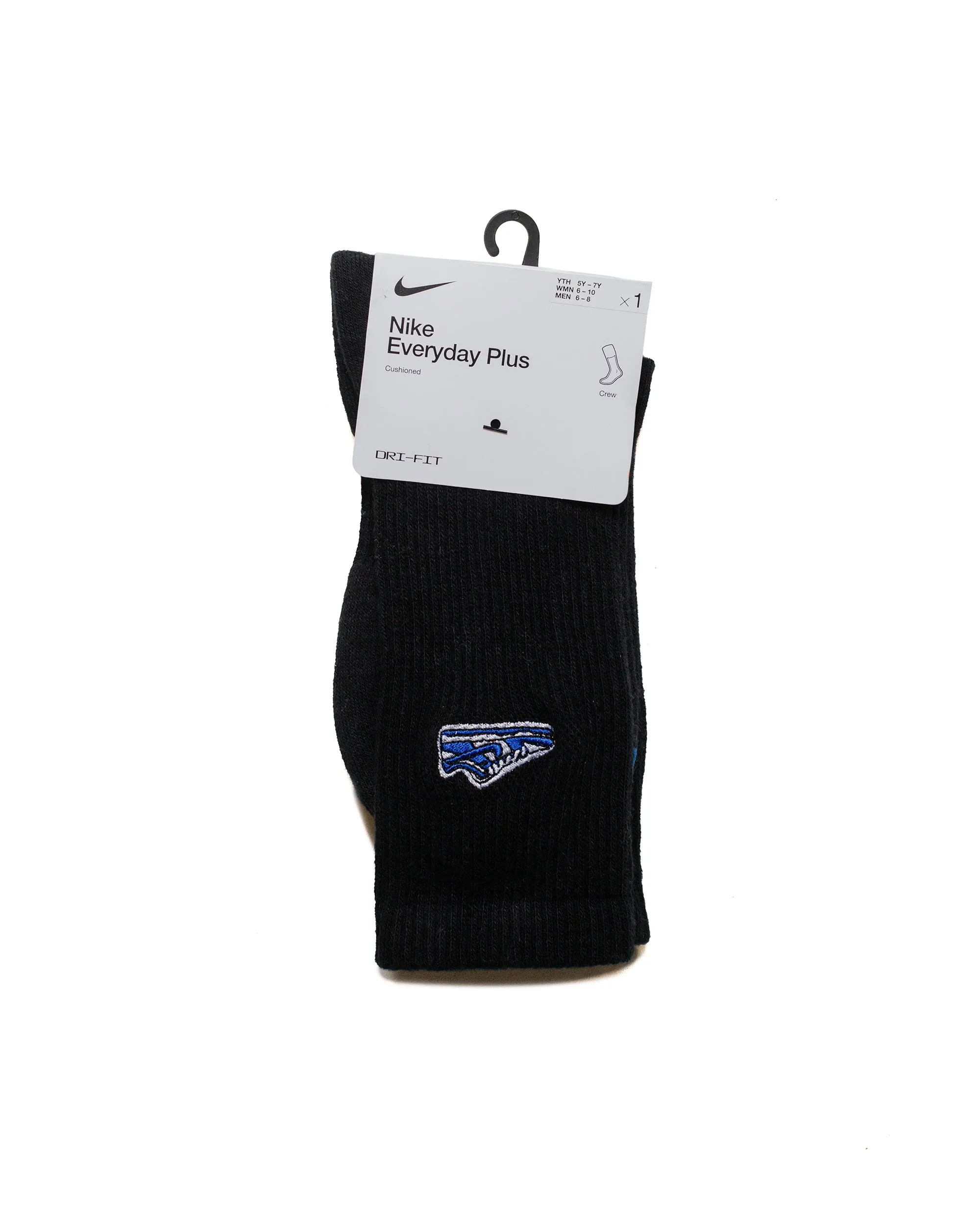 Nike Everyday Plus Cushioned Crew Socks Black/Varsity Royal sold by Lost & Found
