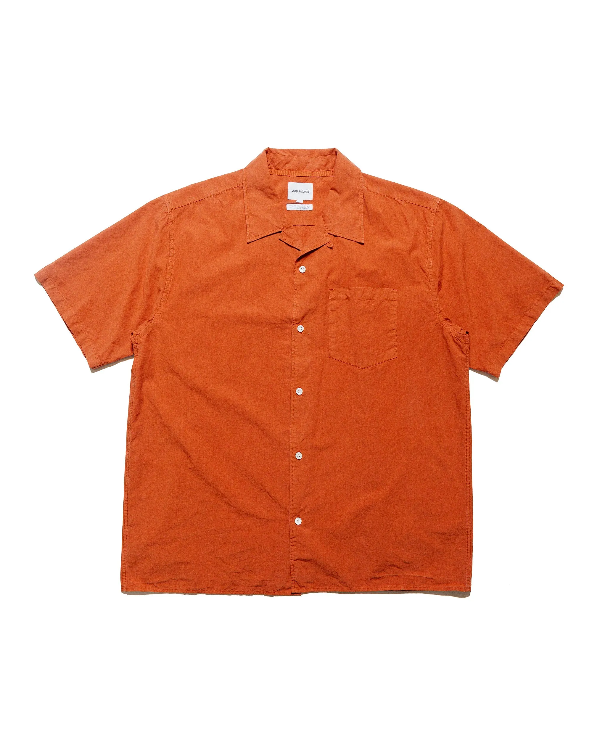 Norse Projects Carsten Cotton Tencel Red Ochre sold by Lost & Found