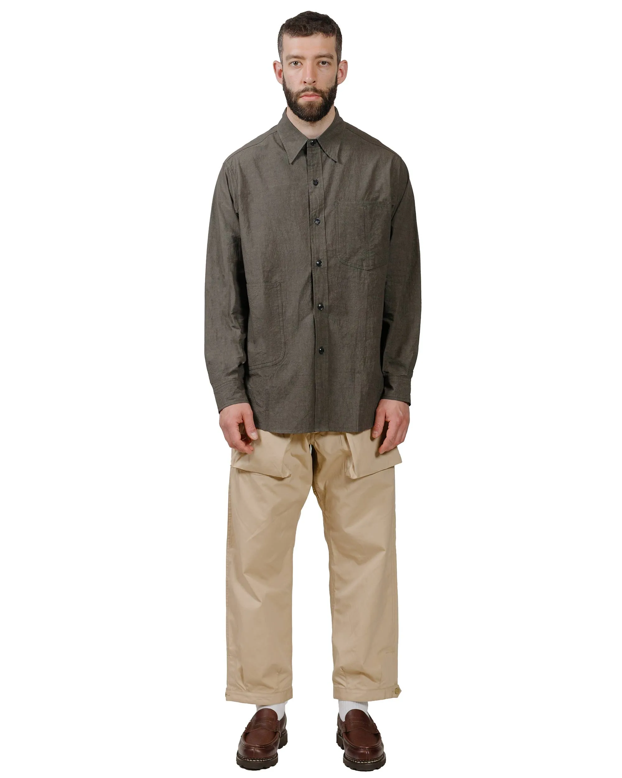 Sassafras Diggin Shirt Cotton/Linen Typewriter Charcoal sold by Lost & Found product image thumbnail 4