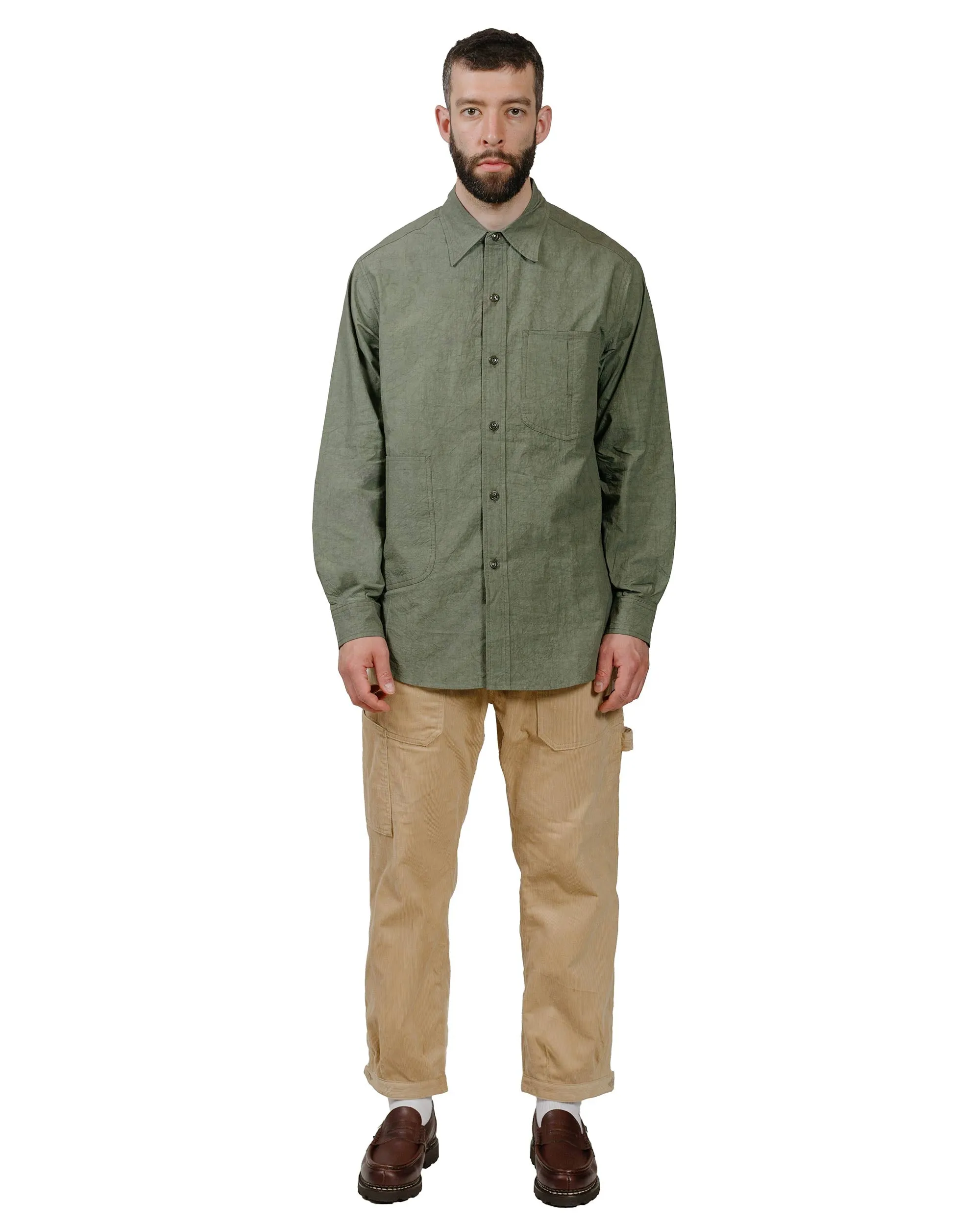 Sassafras Diggin Shirt Cotton/Linen Typewriter Olive sold by Lost & Found product image thumbnail 4