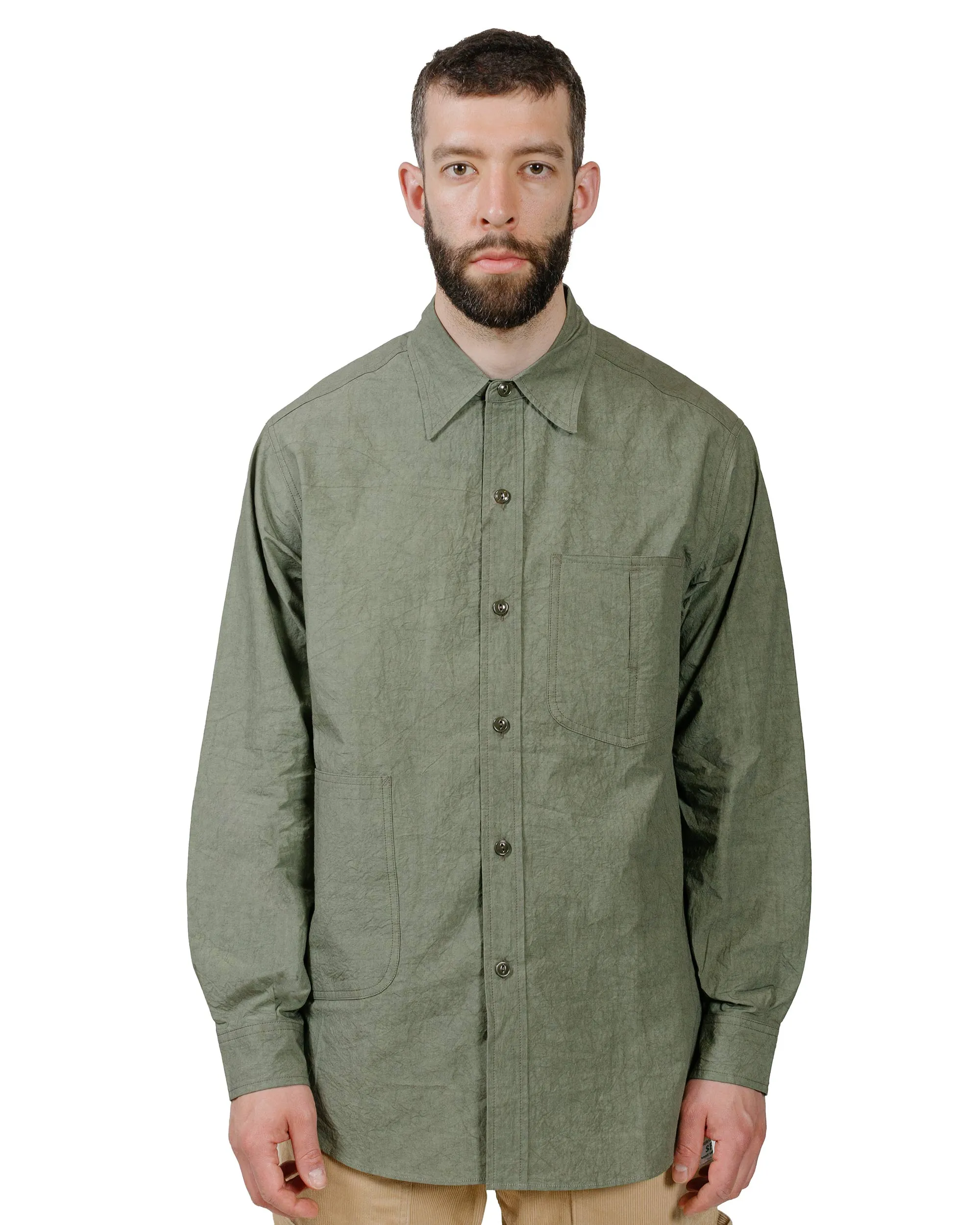 Sassafras Diggin Shirt Cotton/Linen Typewriter Olive sold by Lost & Found product image thumbnail 2