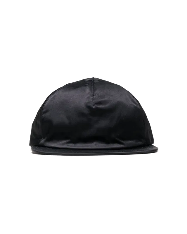 Found Feather 2 Panel Trucker Cap Rayon Cotton Dyed Satin Black sold by Lost & Found