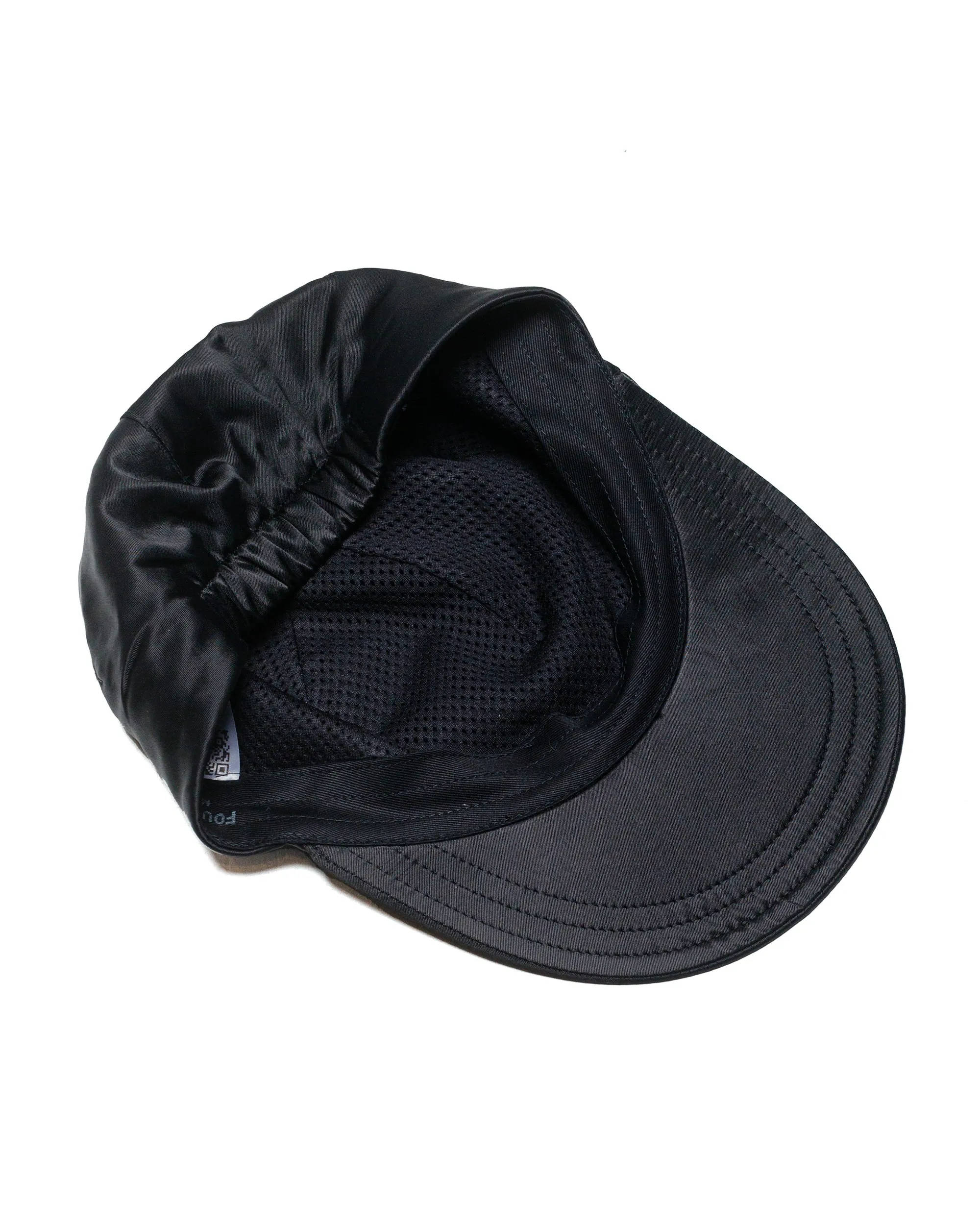 Found Feather 2 Panel Trucker Cap Rayon Cotton Dyed Satin Black sold by Lost & Found product image thumbnail 3