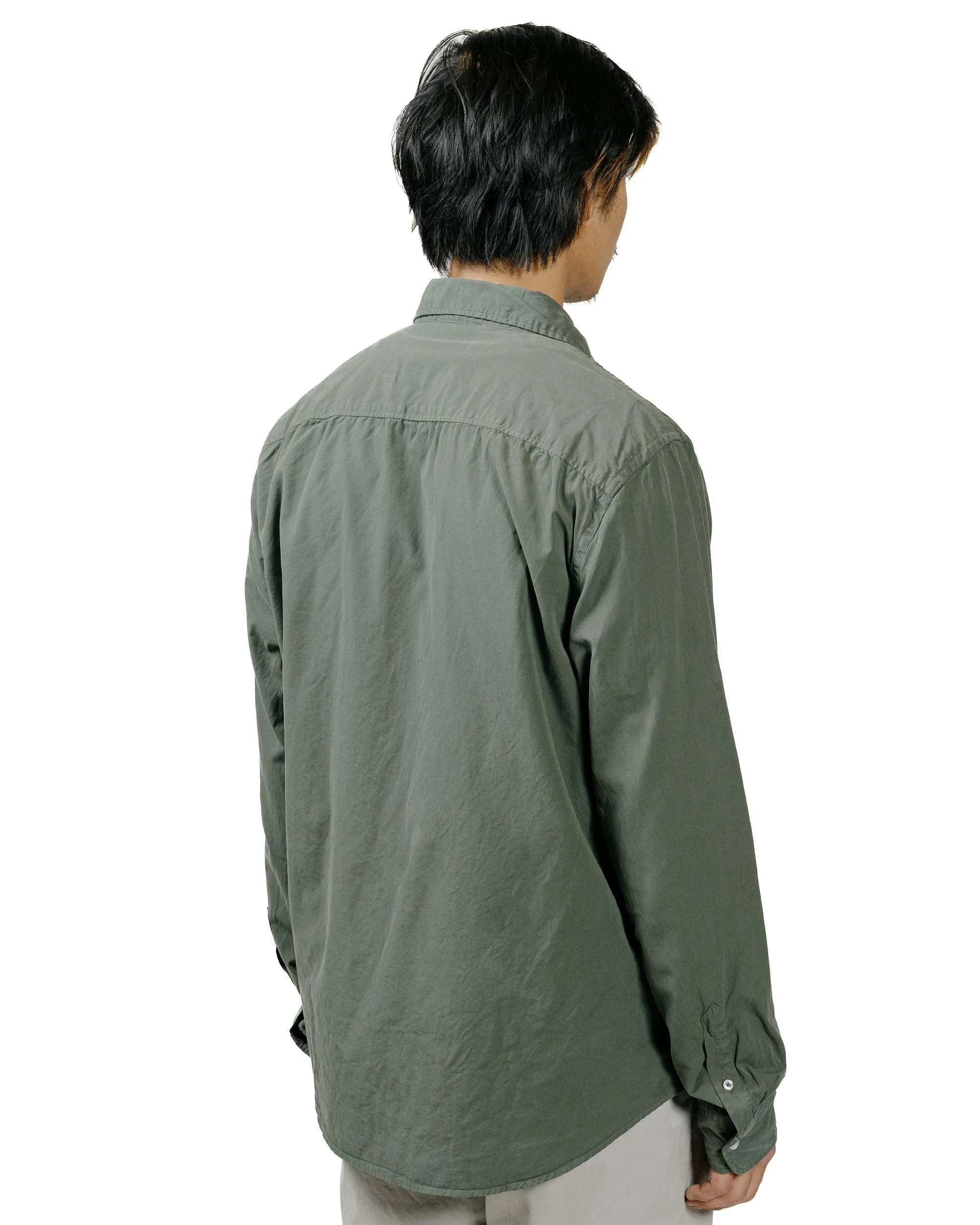 Save Khaki United Poplin Standard Shirt Basil sold by Lost & Found product image thumbnail 3