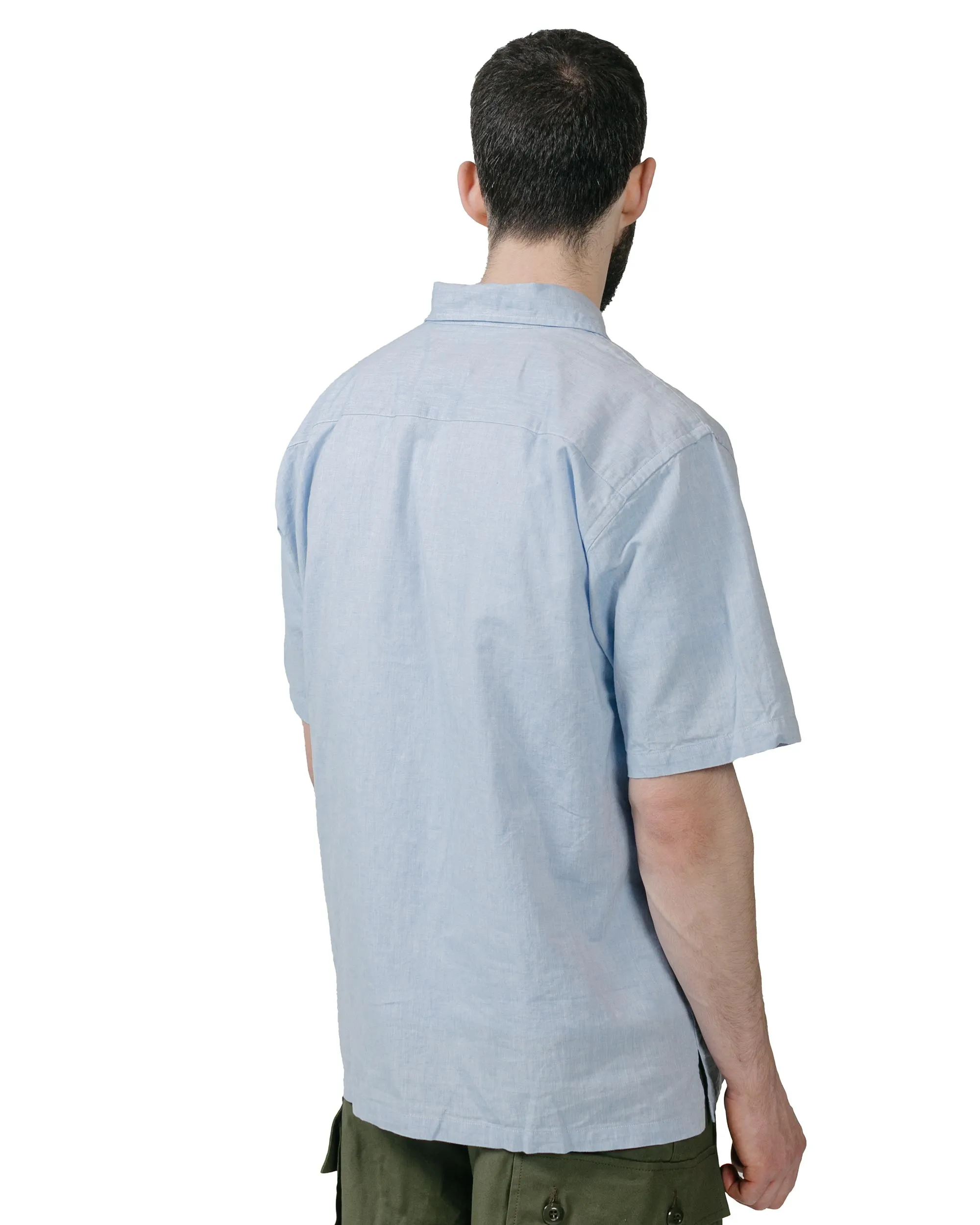 Norse Projects Ivan Relaxed Cotton Linen SS Shirt Pale Blue sold by Lost & Found product image thumbnail 3