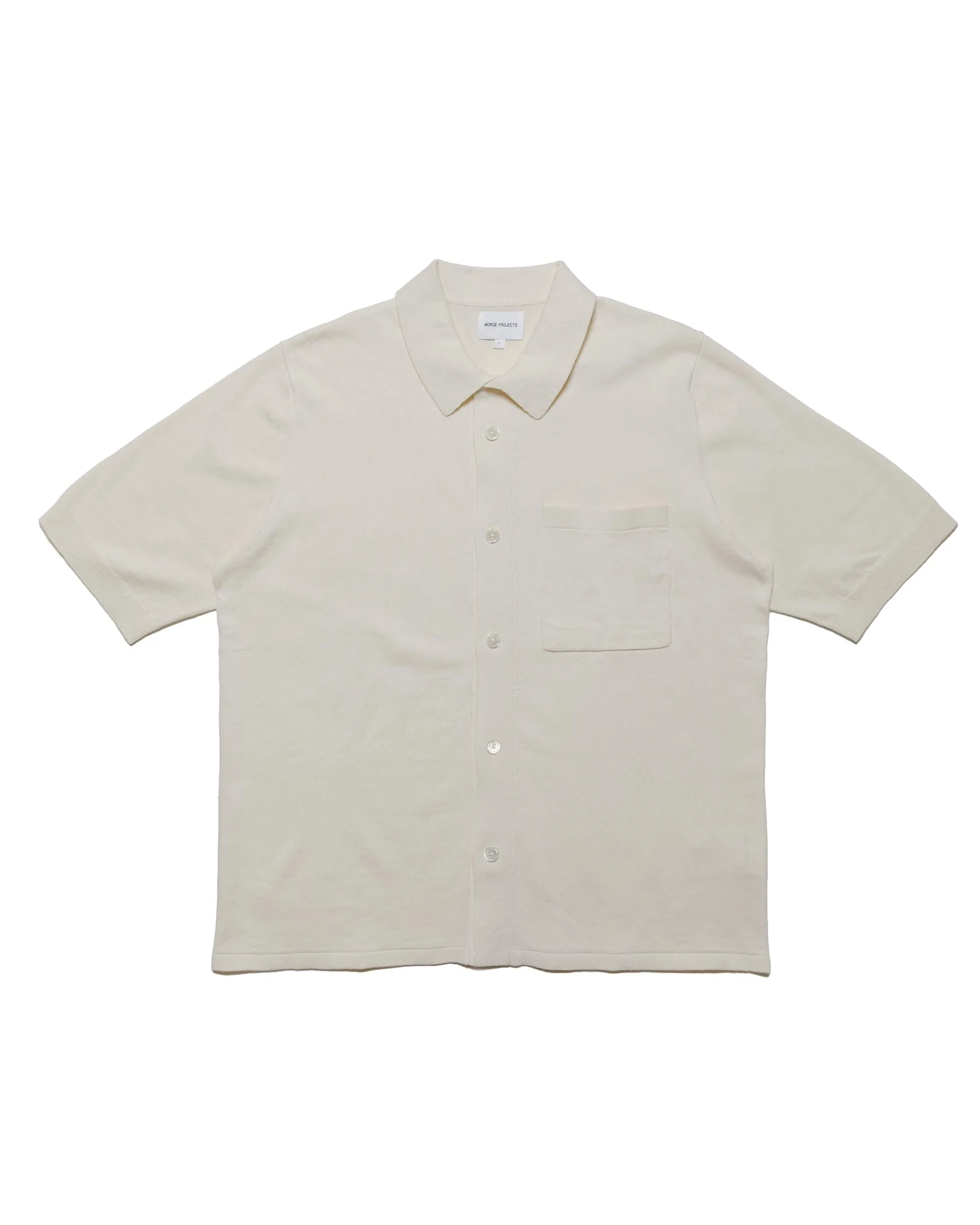 Norse Projects Rollo Cotton Linen SS Shirt Kit White sold by Lost & Found