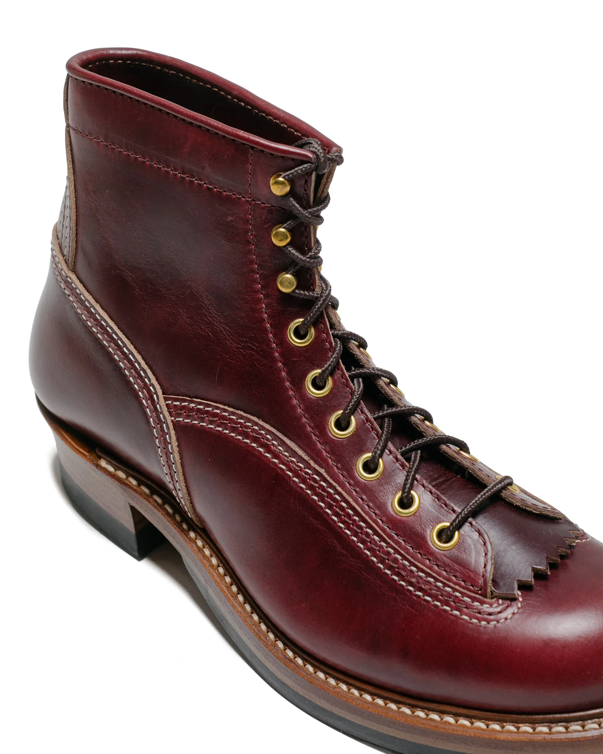 John Lofgren Bootmaker Donkey Puncher Boots Horween Leather CXL Burgundy sold by Lost & Found product image thumbnail 3