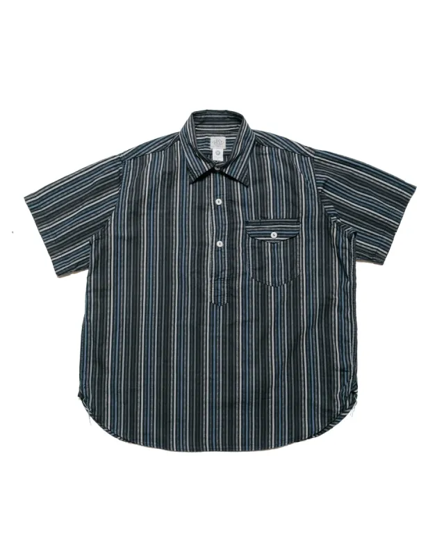 Post O'Alls Pullover Shirt S/S Blue Stripe Blues sold by Lost & Found