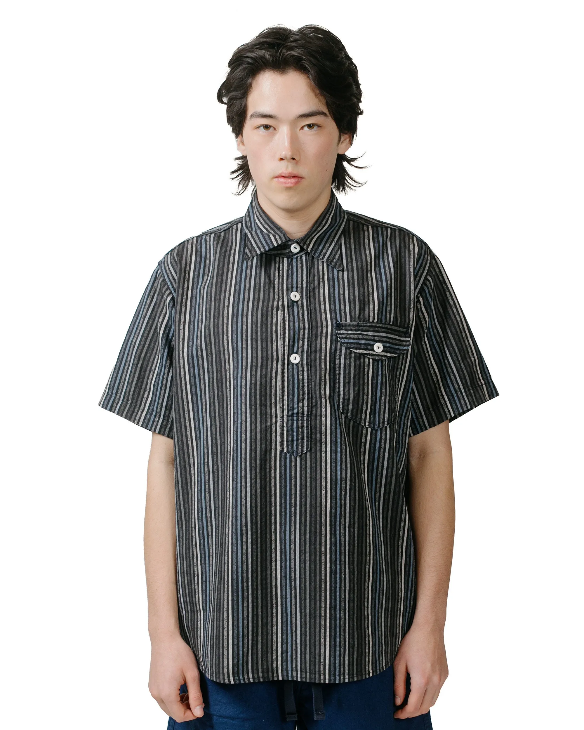 Post O'Alls Pullover Shirt S/S Blue Stripe Blues sold by Lost & Found product image thumbnail 2