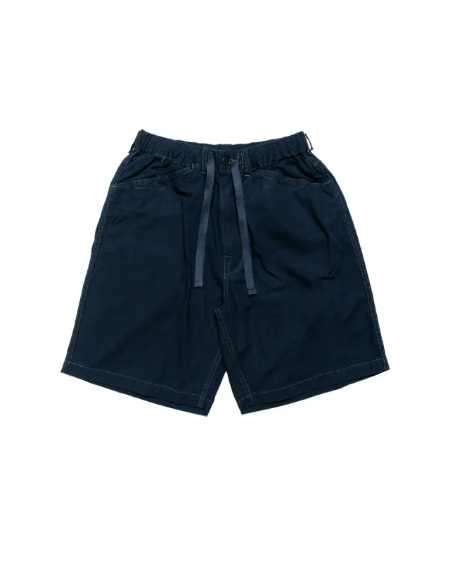 Post O'Alls E-Z Travail Shorts Vintage Sheeting Indigo sold by Lost & Found