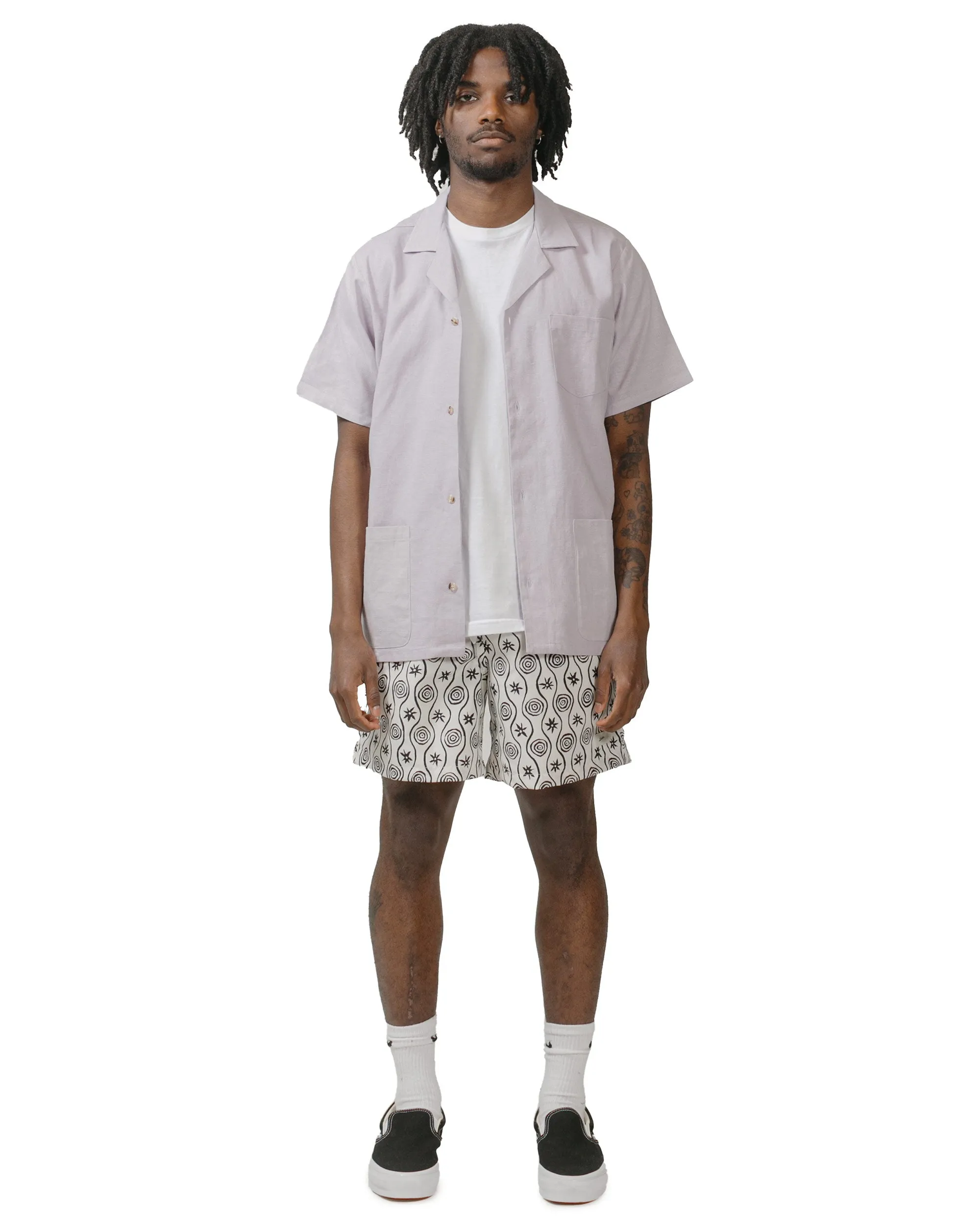 Bather White Sunwhirl Print Swim Trunk sold by Lost & Found product image thumbnail 4