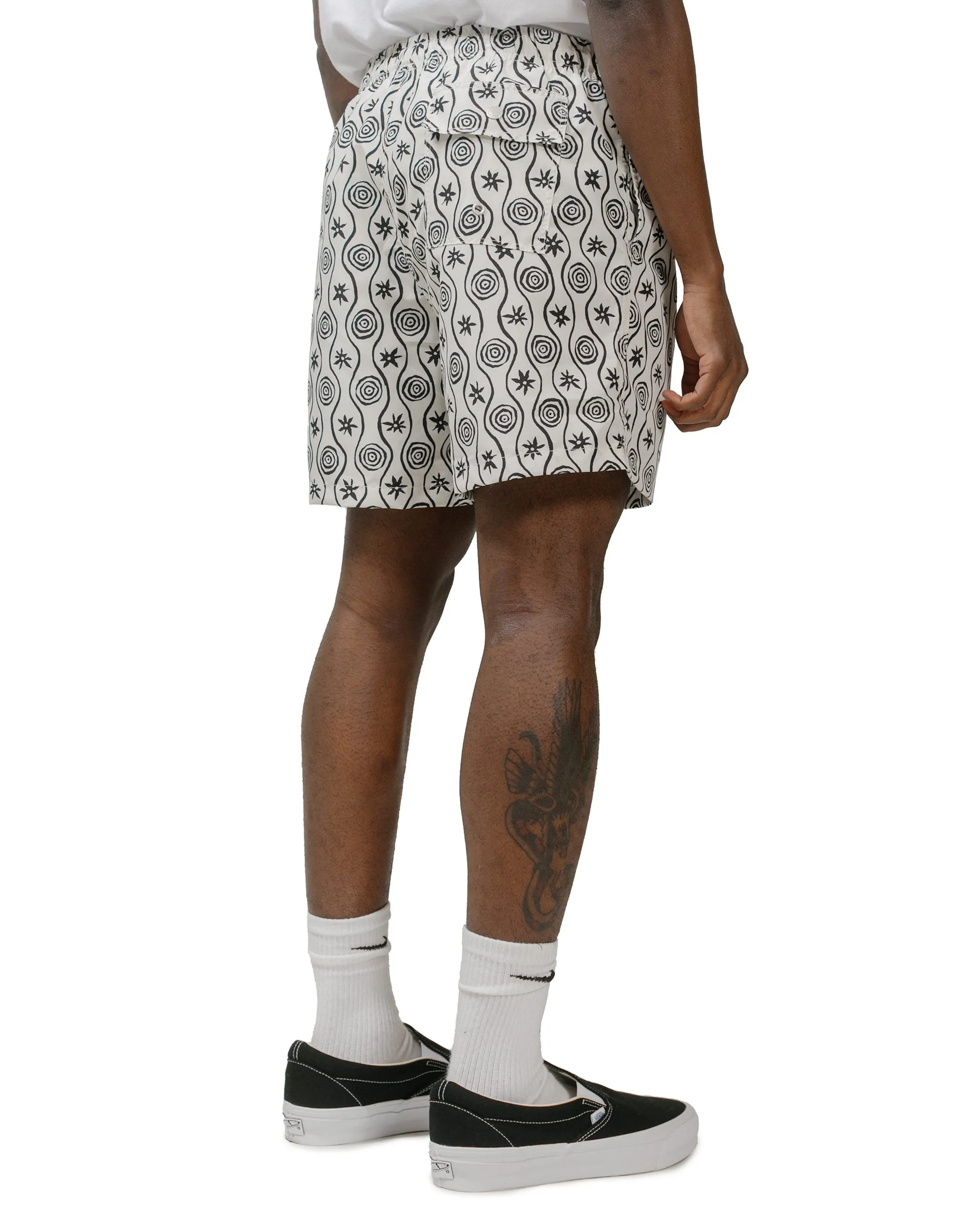 Bather White Sunwhirl Print Swim Trunk sold by Lost & Found product image thumbnail 3