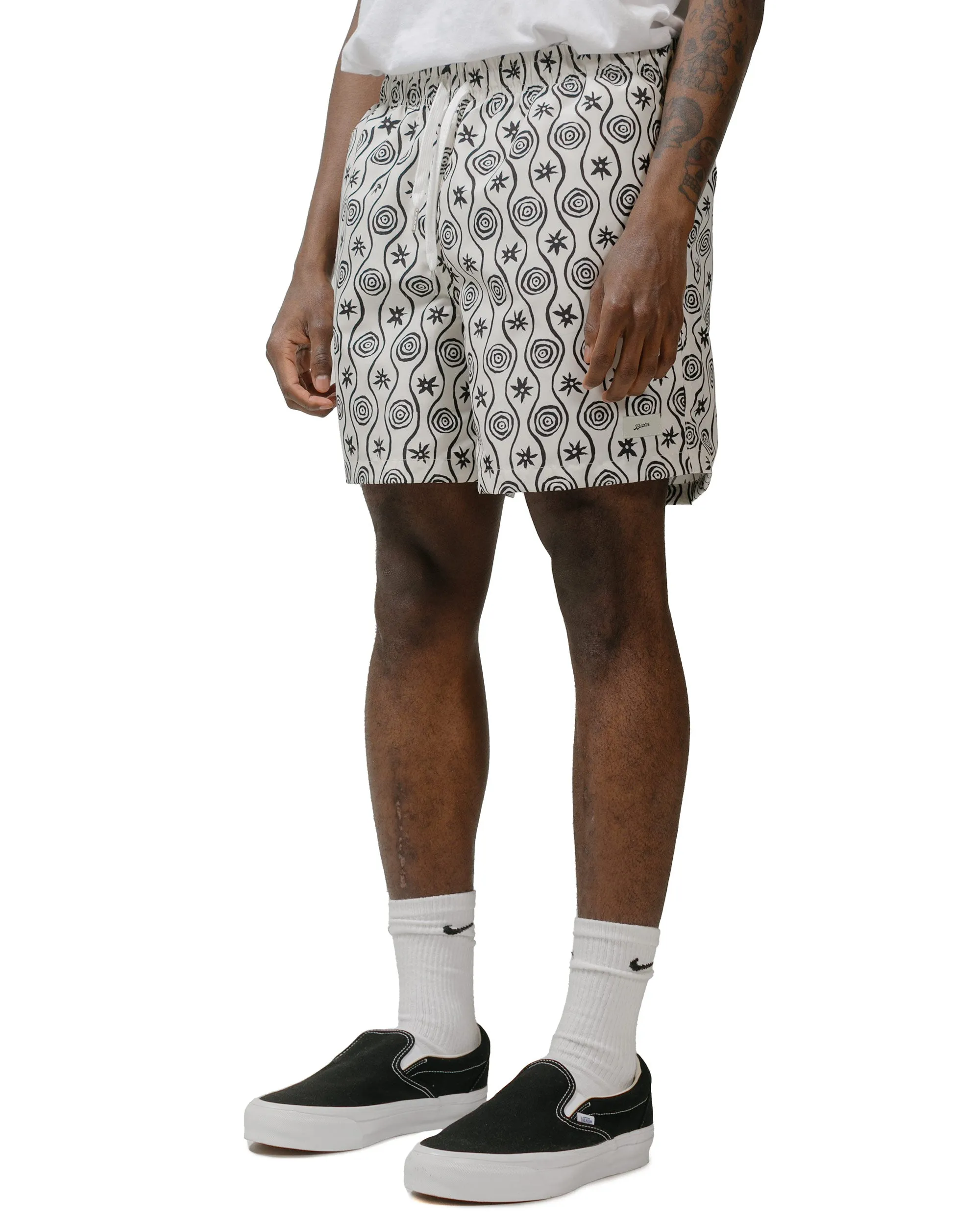 Bather White Sunwhirl Print Swim Trunk sold by Lost & Found product image thumbnail 2