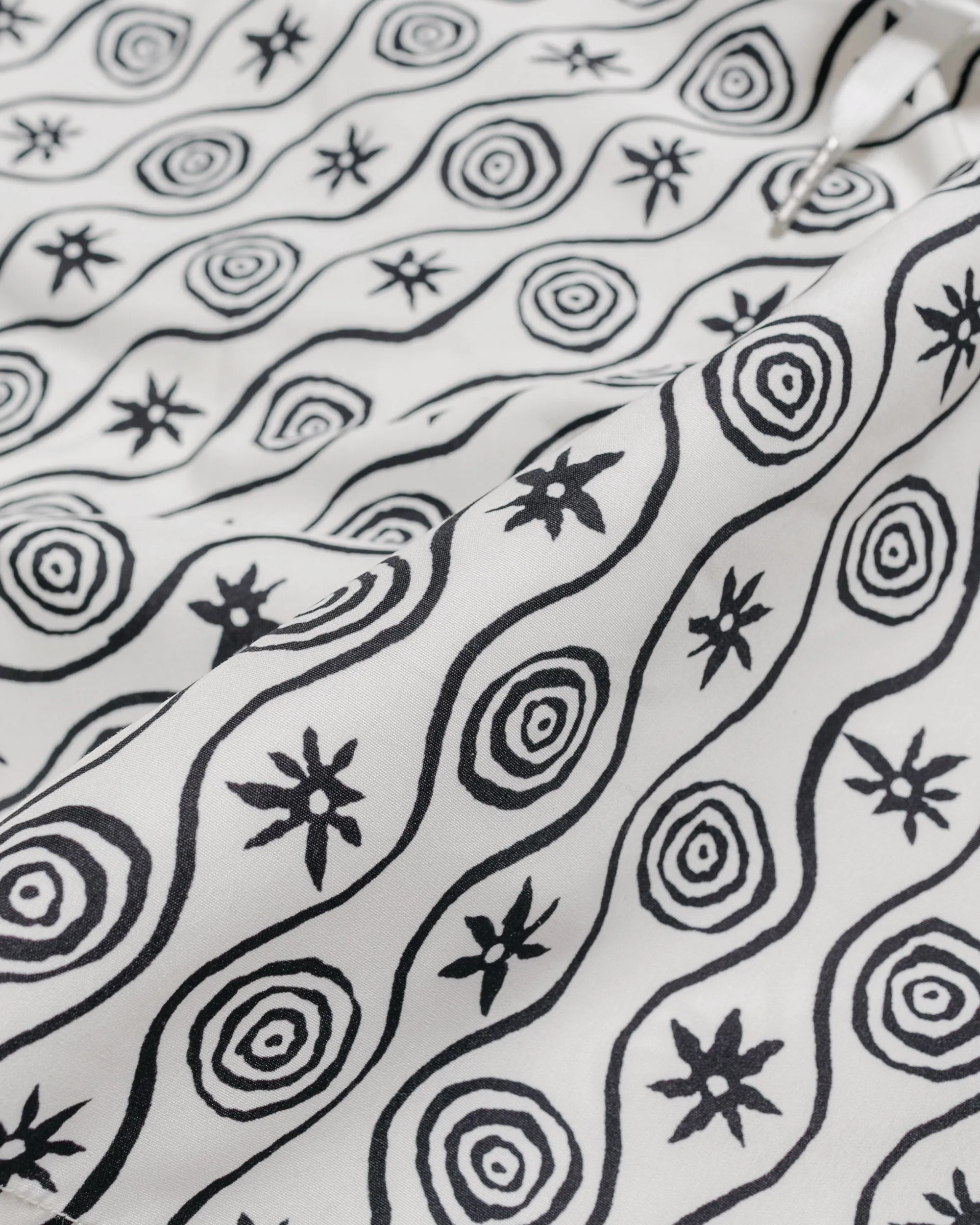 Bather White Sunwhirl Print Swim Trunk sold by Lost & Found product image thumbnail 5