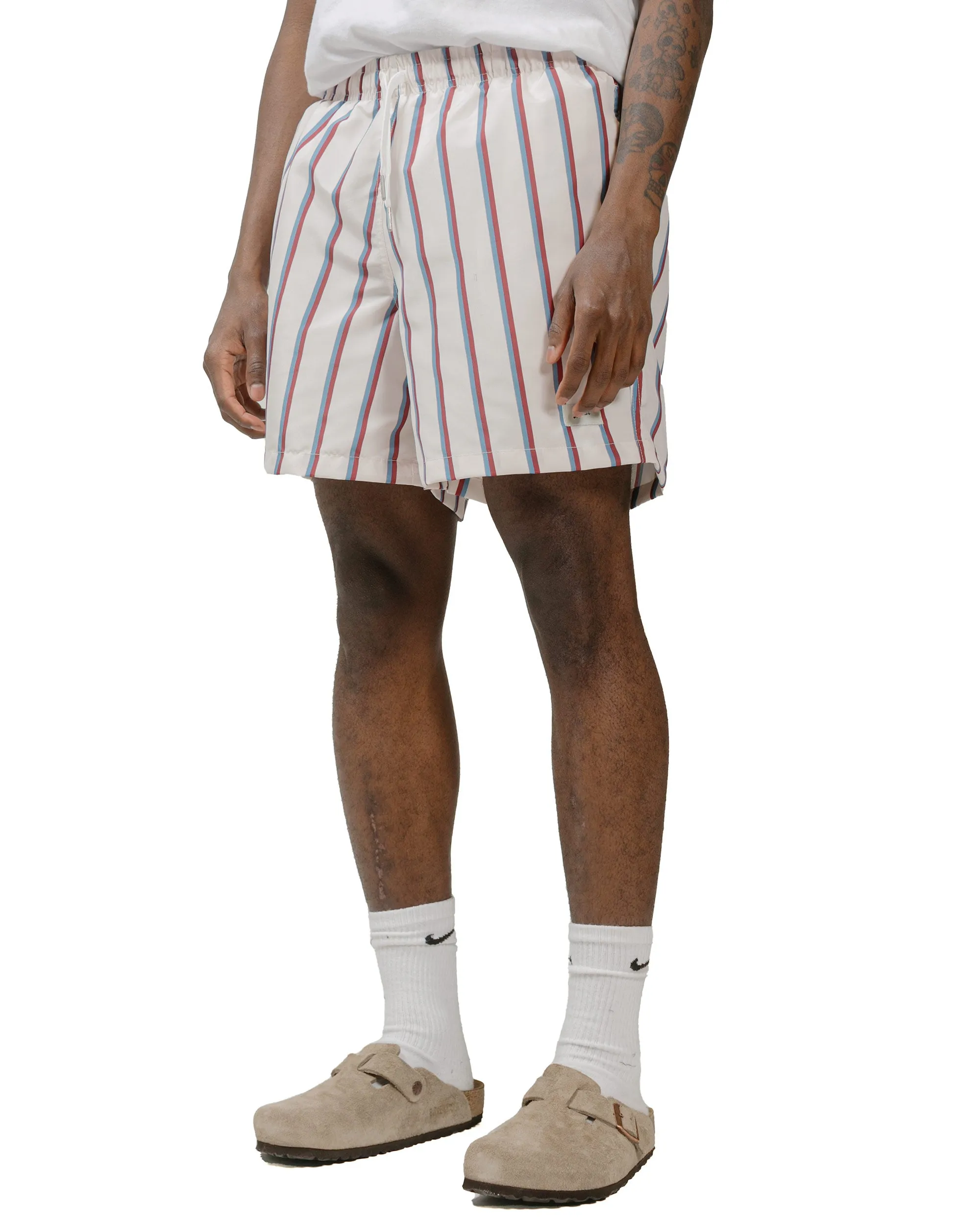 Bather Red & Blue Fine Stripe Swim Trunk sold by Lost & Found product image thumbnail 2