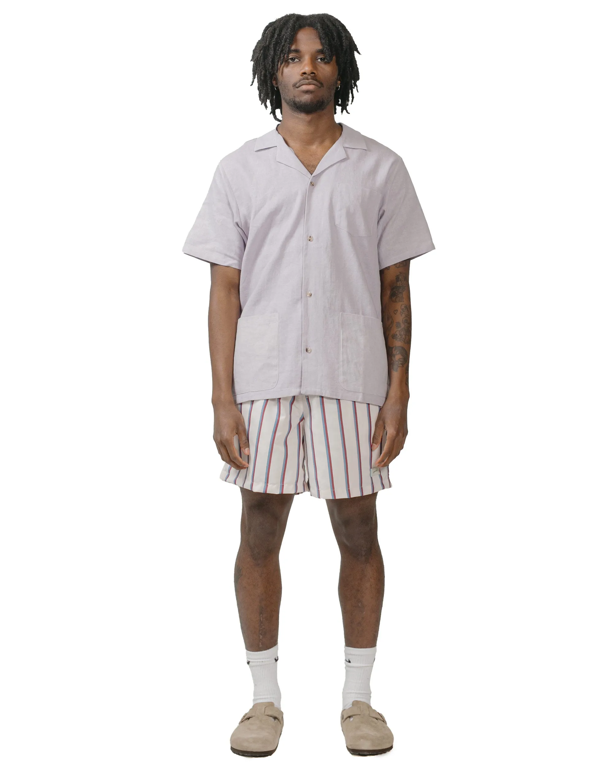 Bather Red & Blue Fine Stripe Swim Trunk sold by Lost & Found product image thumbnail 4