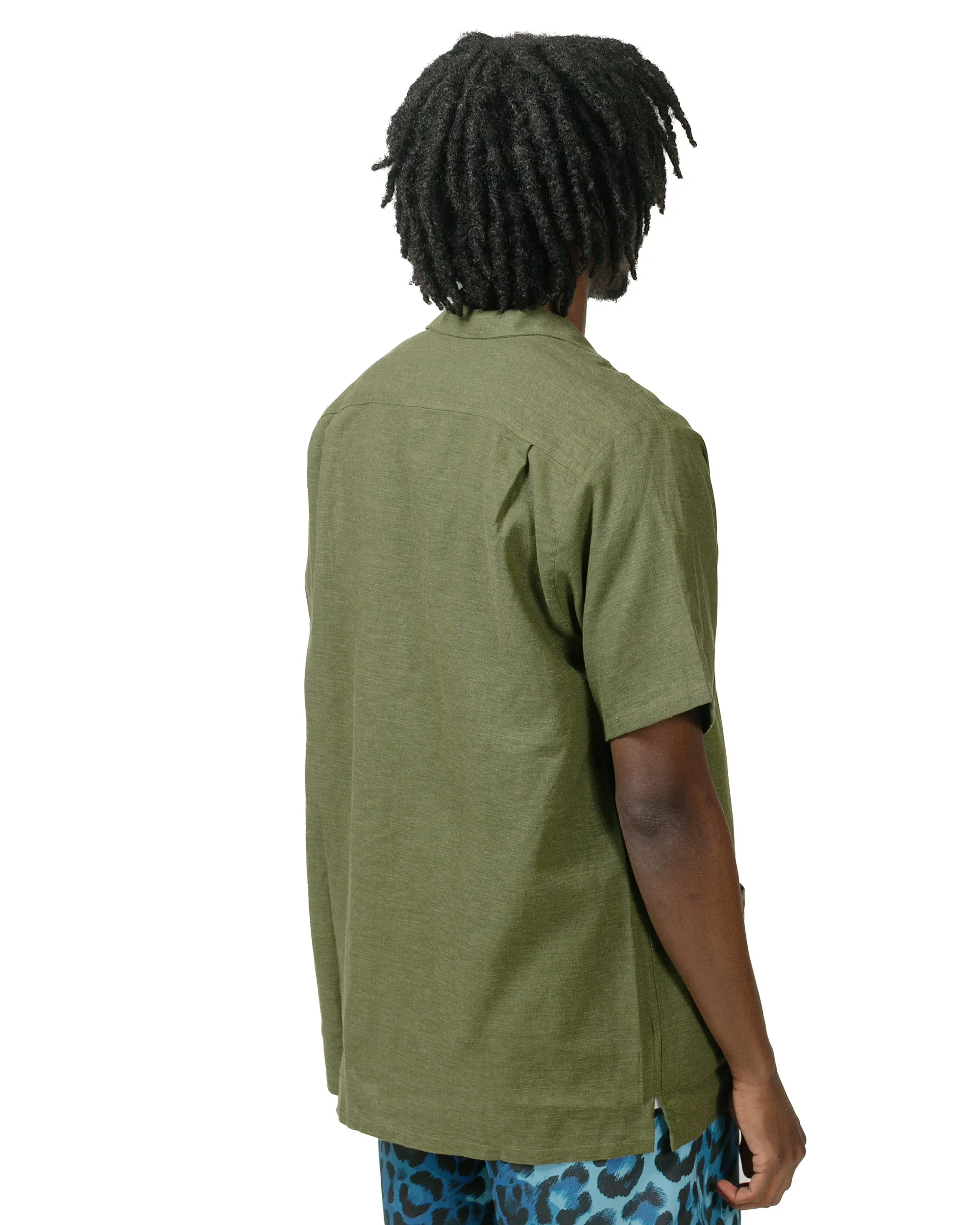 Bather Olive Linen Traveler Shirt sold by Lost & Found product image thumbnail 3