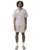 Bather Lavender Linen Traveler Shirt sold by Lost & Found