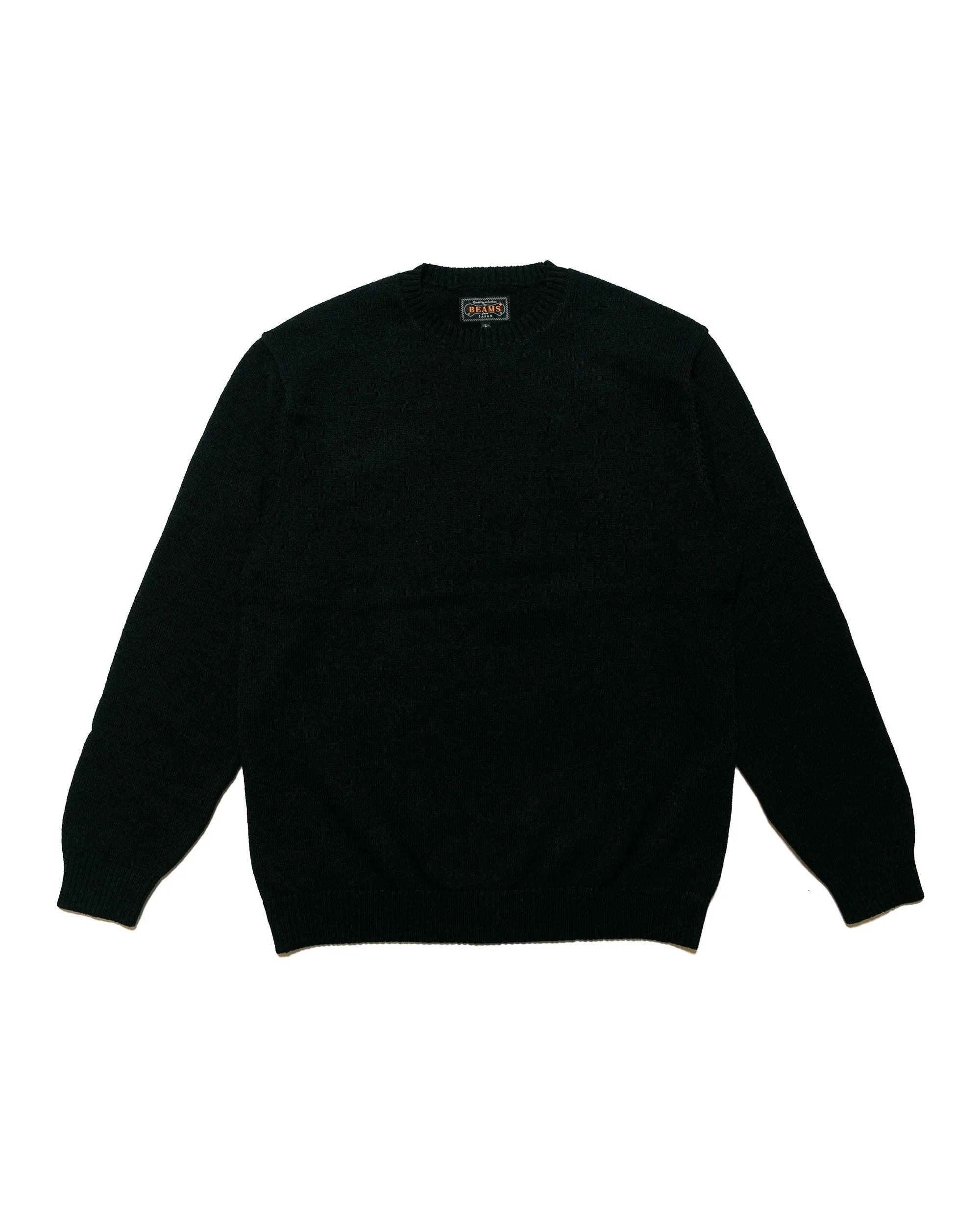Beams Plus Crew Lily 7G Black sold by Lost & Found