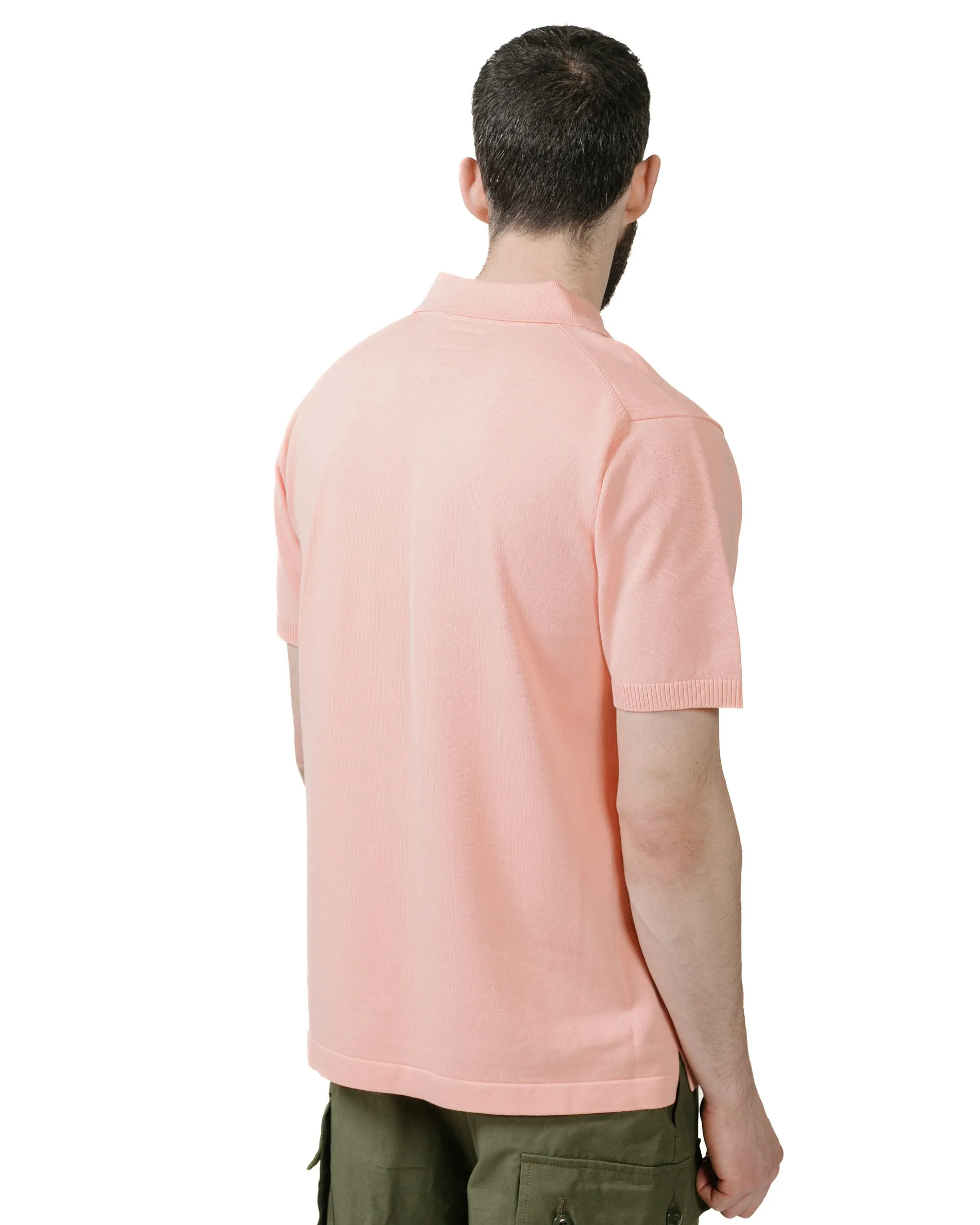 Beams Plus Knit Polo Solid 12G Pink sold by Lost & Found product image thumbnail 3