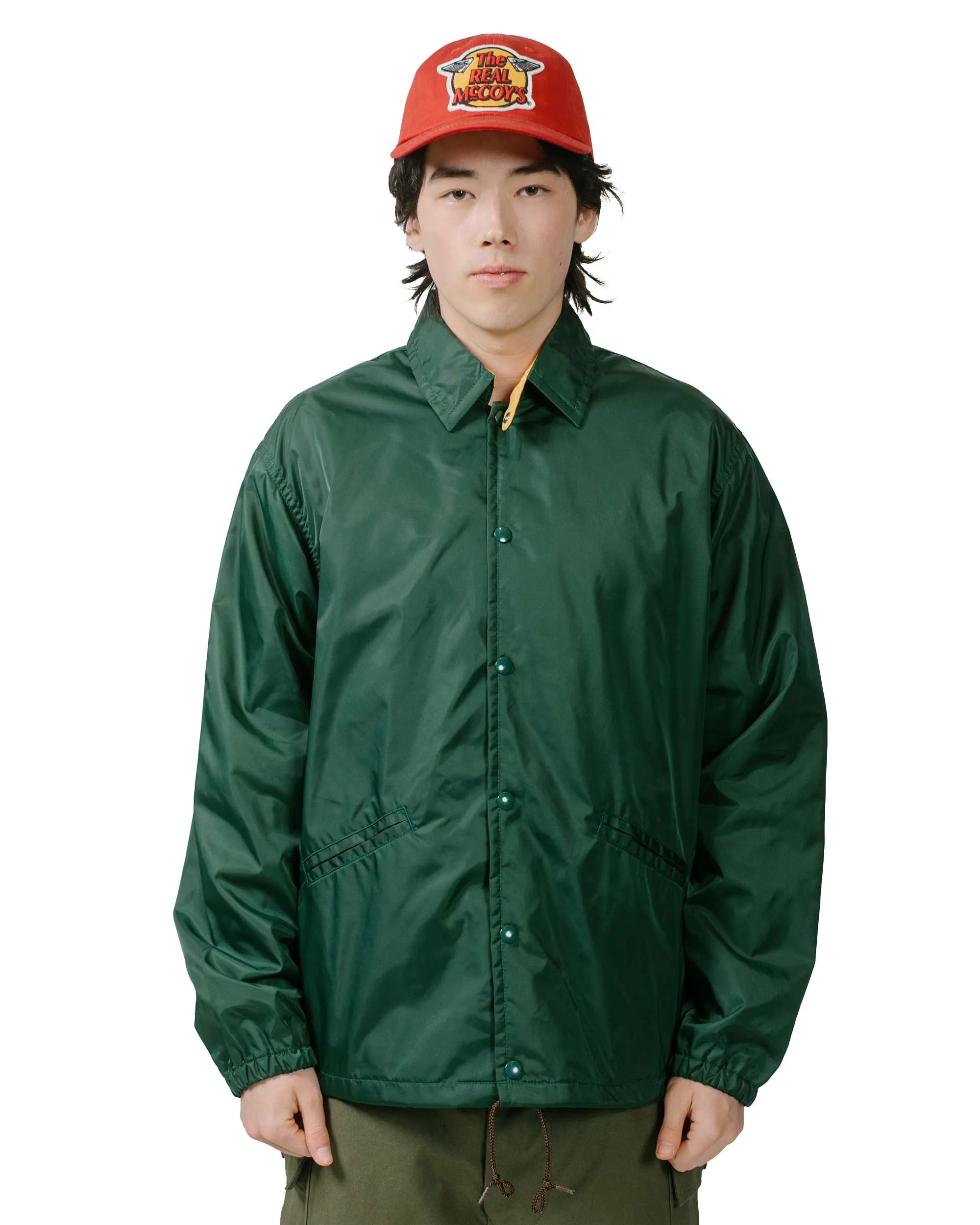 The Real McCoy's MJ24010 Nylon Cotton Lined Coach Jacket Forest sold by Lost & Found product image thumbnail 2