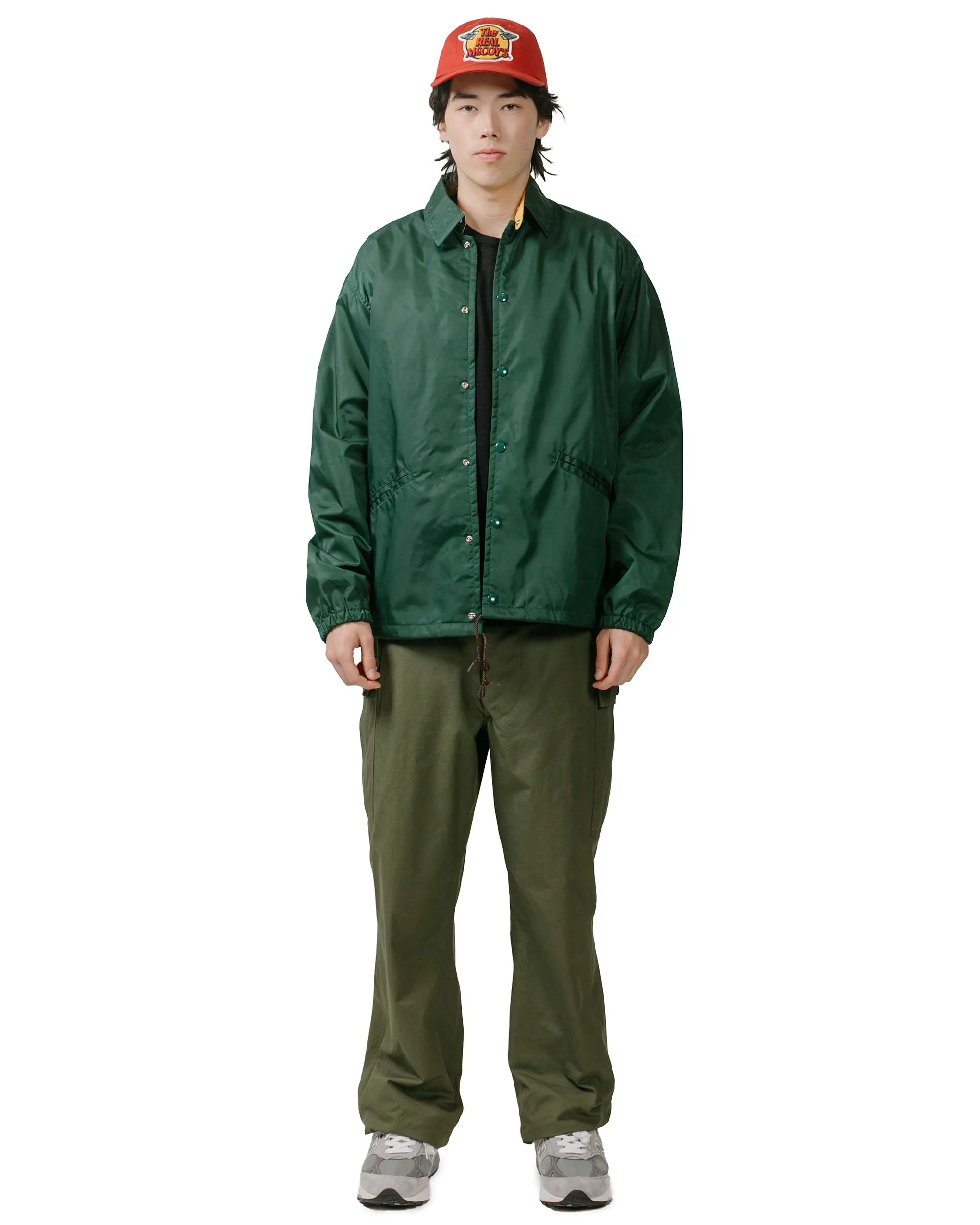 The Real McCoy's MJ24010 Nylon Cotton Lined Coach Jacket Forest sold by Lost & Found product image thumbnail 4