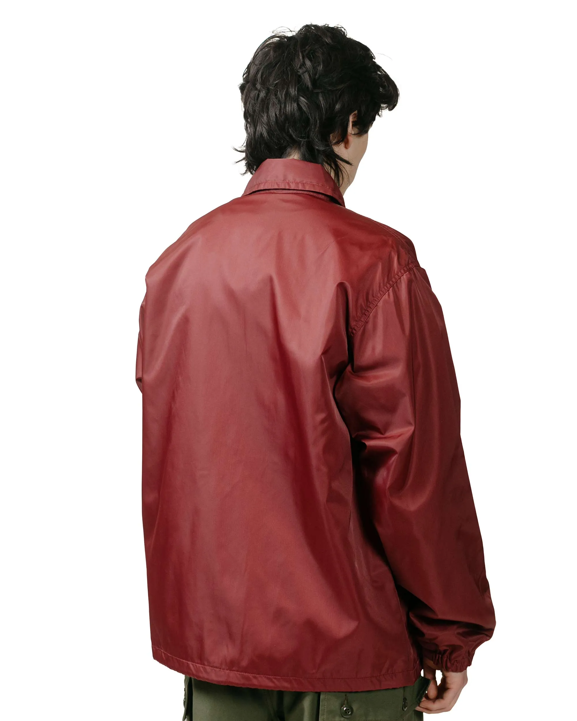 The Real McCoy's MJ24010 Nylon Cotton Lined Coach Jacket Burgundy sold by Lost & Found product image thumbnail 3