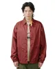 The Real McCoy's MJ24010 Nylon Cotton Lined Coach Jacket Burgundy sold by Lost & Found