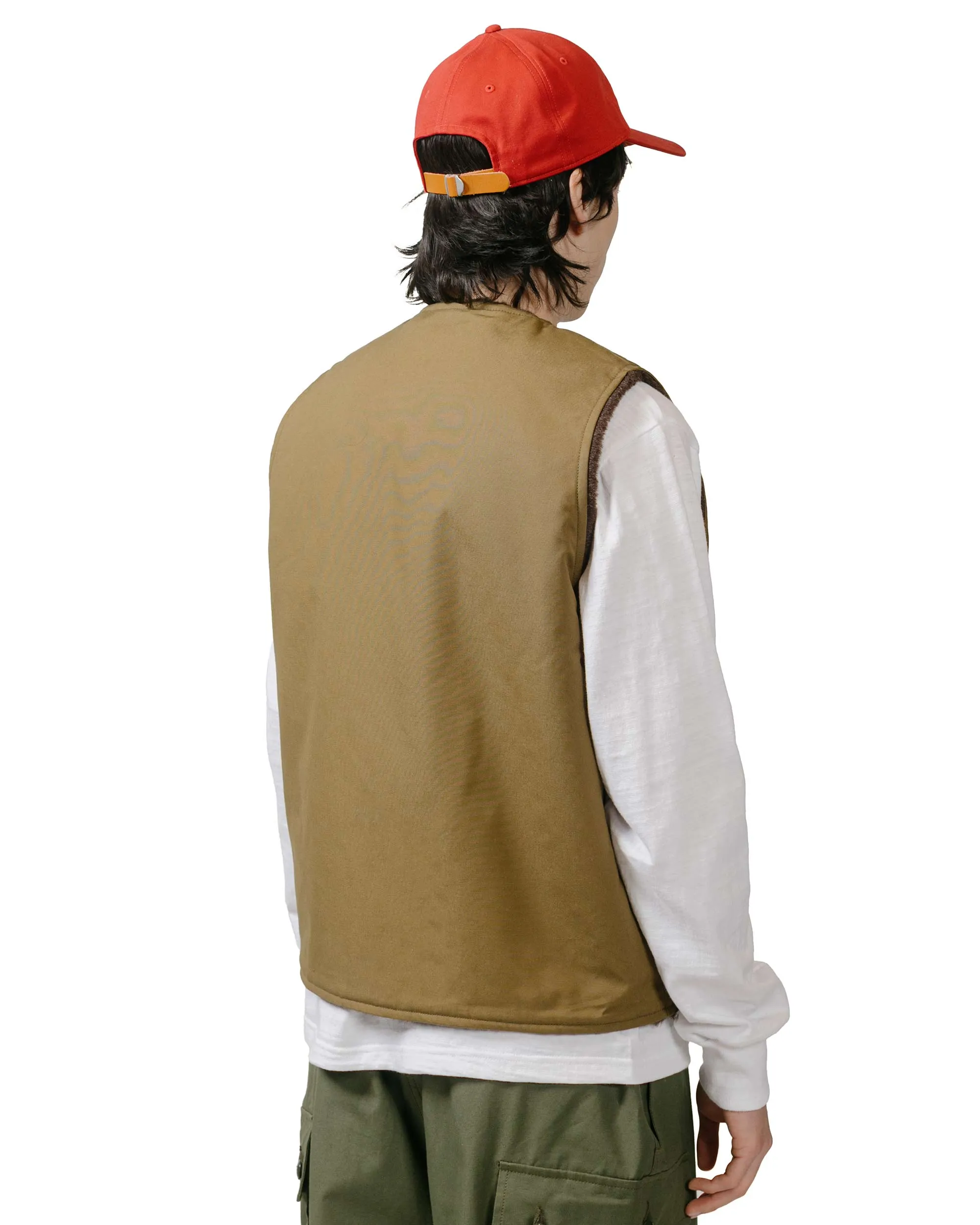 The Real McCoy's MJ23107 USN Alpaca Vest Khaki sold by Lost & Found product image thumbnail 3