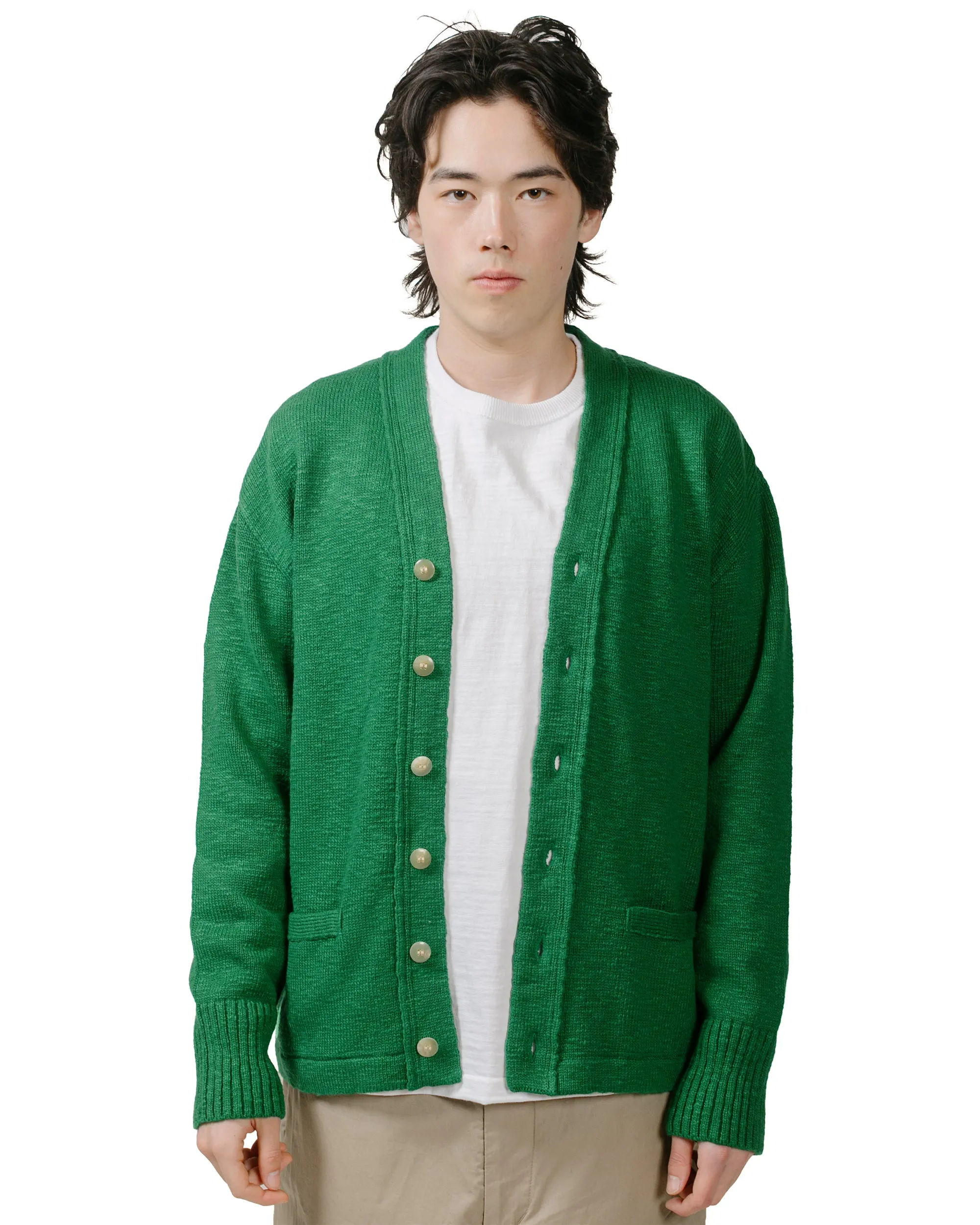 The Real McCoy's MC24016 Cotton Summer Cardigan Green sold by Lost & Found product image thumbnail 2